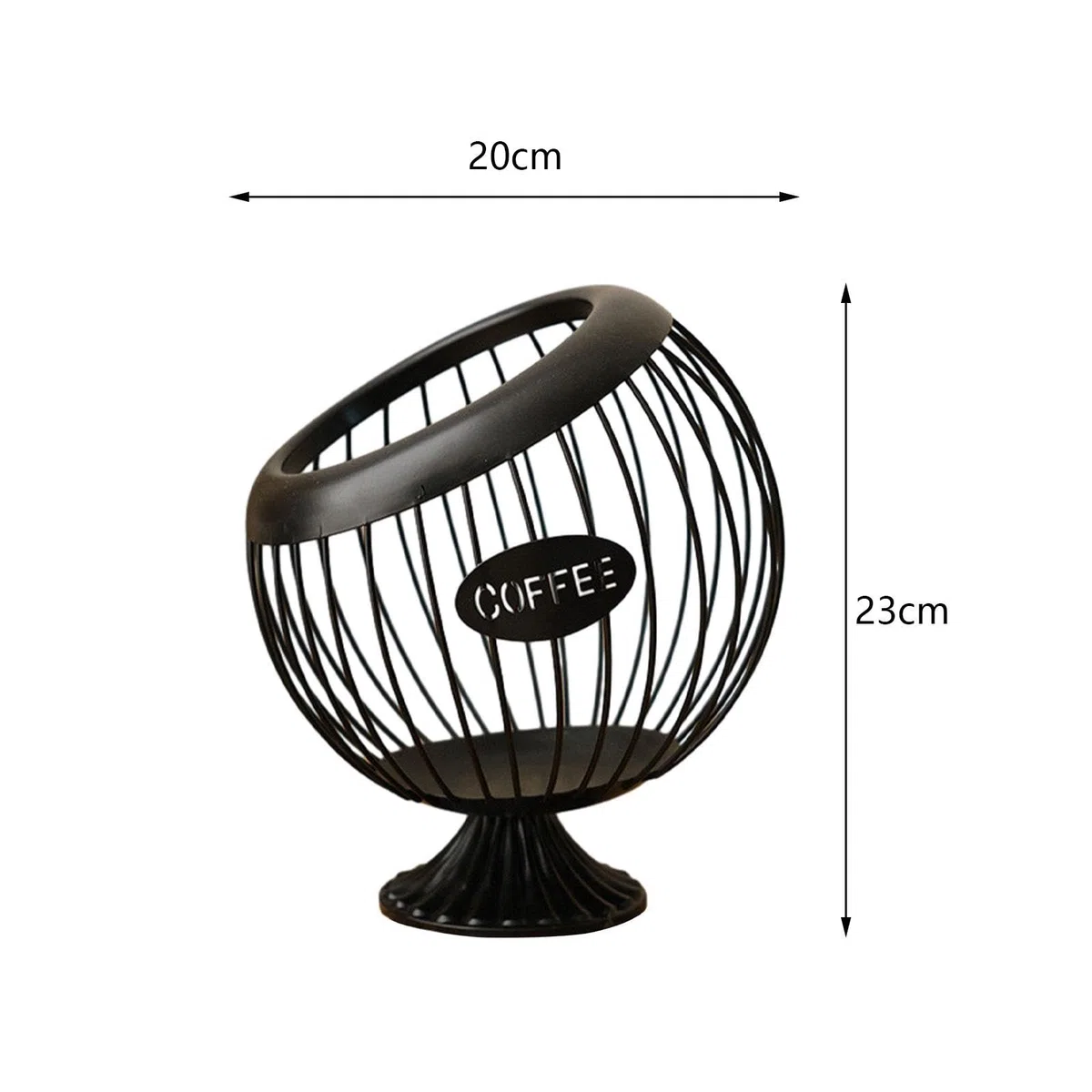 Colcolo Cesta para cápsulas de café, contenedor de jaulas para cápsulas de café, organizador de cápsulas de café expreso, organizador de almacenamiento de, negro