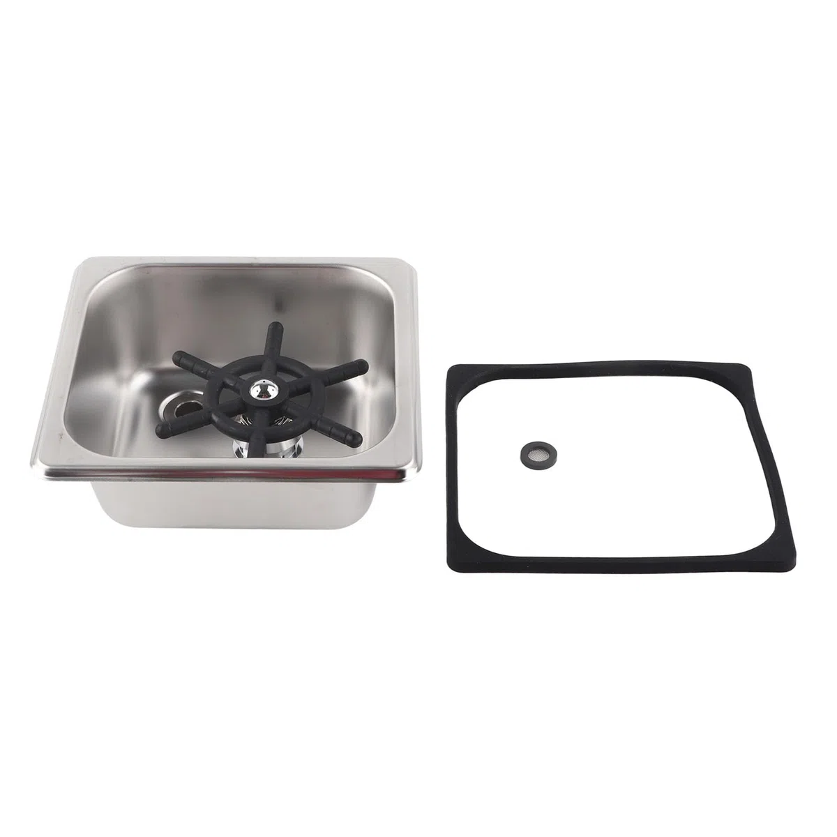 Ejoyous Lavavasos de Vasos, Dispositivo de Limpieza para Copas, Acero Inoxidable, Alta Presión, Salida de Agua Multiangulo, Lavavajillas de Fregadero con Conectores para Bar Pub