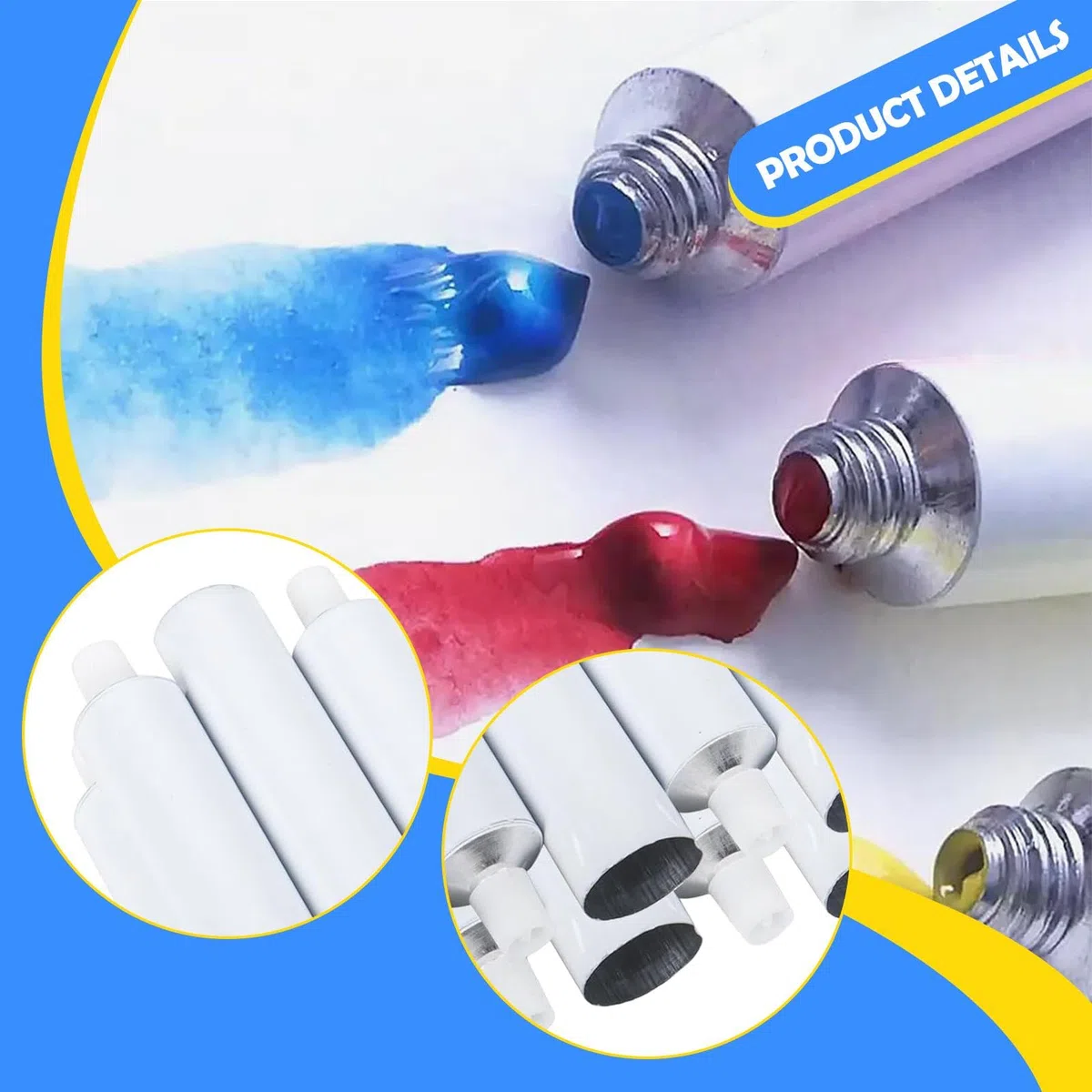 perfk 10 Tubos vacíos para Pintura al óleo, Tubos vacíos para Pasta de Dientes, envases rellenables con tapón de alfiler para de Pasta de Dientes