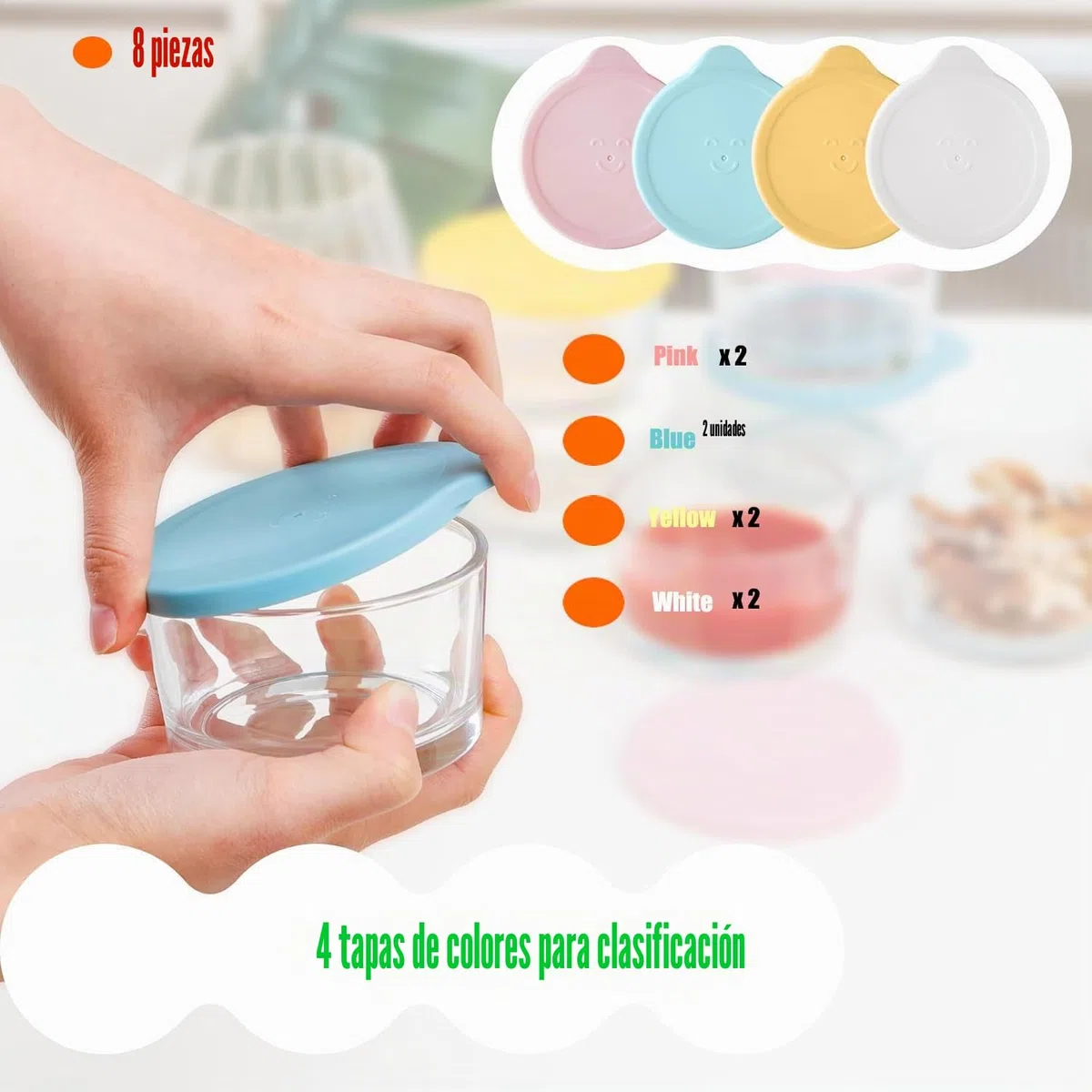 8 recipientes para aderezos para ensaladas, 200 ml, tarros pequeños con tapa, para aperitivos, salsas, especias, yogur, pudín