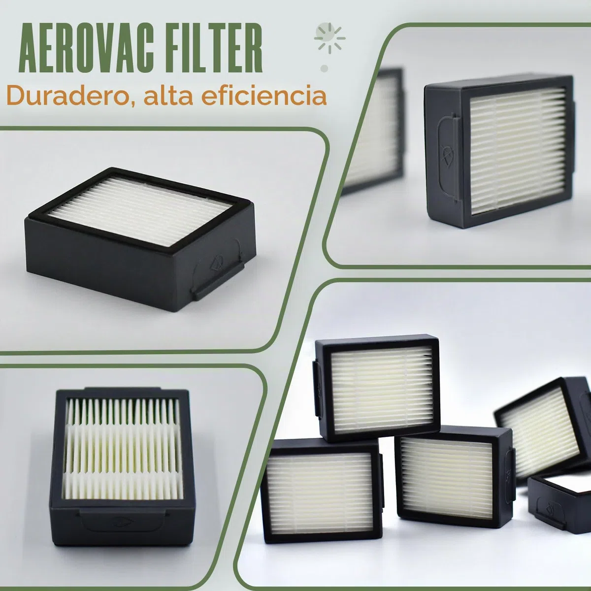 Kit de piezas de repuesto y accesorios para aspiradora robótica iRobot Roomba J5+ J6+ J7+ J8+ J9+ J Plus Serie, 1 rueda delantera, 1 cepillo de goma, 5 filtros HEPA, 6 cepillos laterales, 2 bolsas de