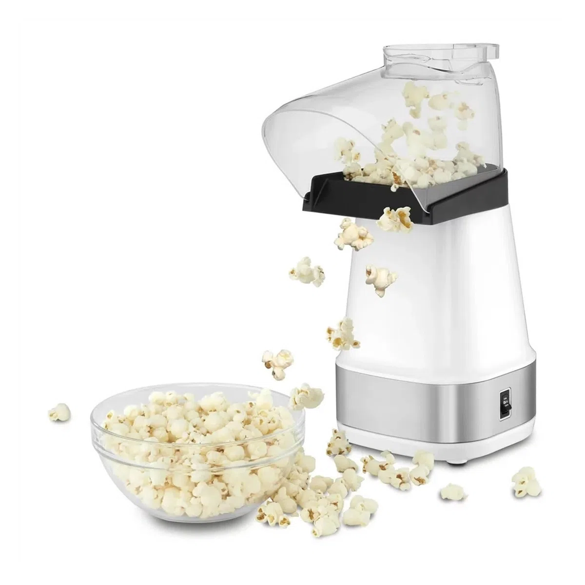 Máquina de Palomitas Máquina de Palomitas de maíz de Aire Caliente, máquina Profesional de Palomitas de maíz automática for el hogar, Color Blanco Palomitero