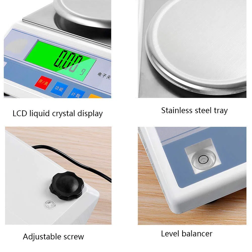 Báscula de Cocina 300G/600G/1000G/2000G X 0,01 G Báscula de Laboratorio Digital de Alta precisión Báscula de Laboratorio Digital Balanza analítica de Alta precisión Báscula contadora para Ind