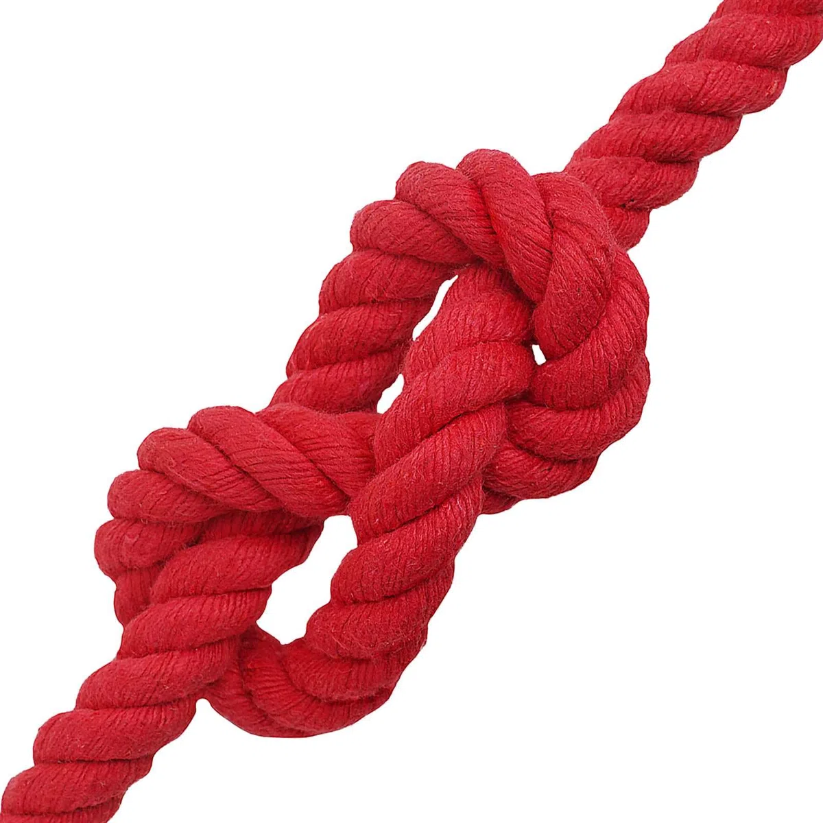 Cuerda de algodón roja de 2,4 x 2,4 x 5000 cm, 3 capas, para cuerda de rocío, macramé, decoración, fijación, atar y proyectos de jardinería