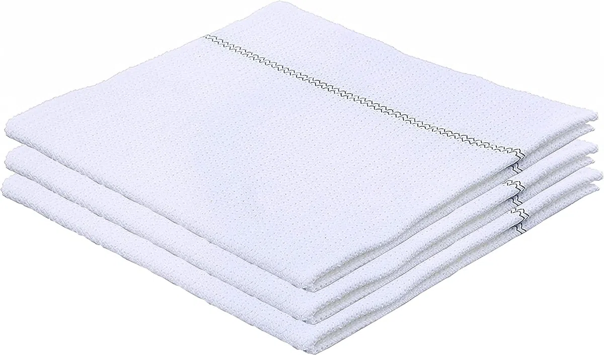 Superio Toalla de Microfibra para fregona, paño Blanco para fregona de Estilo Cubano, Esponja israelí, Cocina, Limpieza de baño, Azulejos, Piedra, Madera, Lavado de Pisos, Toalla de Secado, 18 x 24