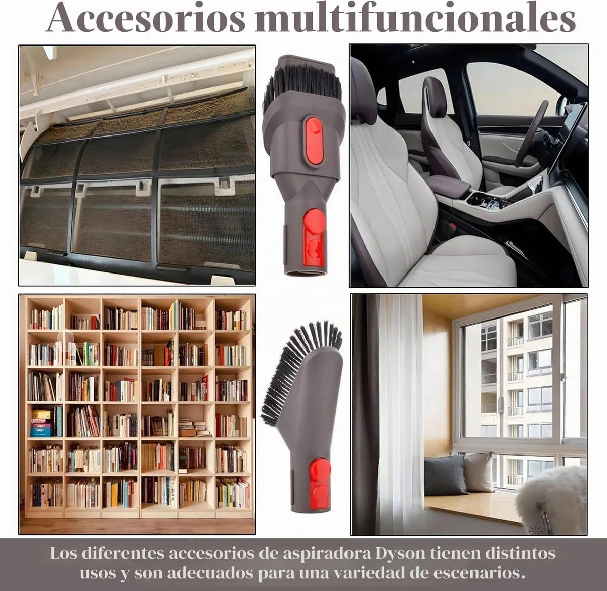 Juego 6 accesorios para cepillo Dyson con de manguera extensible boquilla para juntas para Dyson GEN5 G5 V15 V12 V11 V10 V8 V7 limpiar juntas esquinas,Pies cama animales y sofás de limpieza rápida