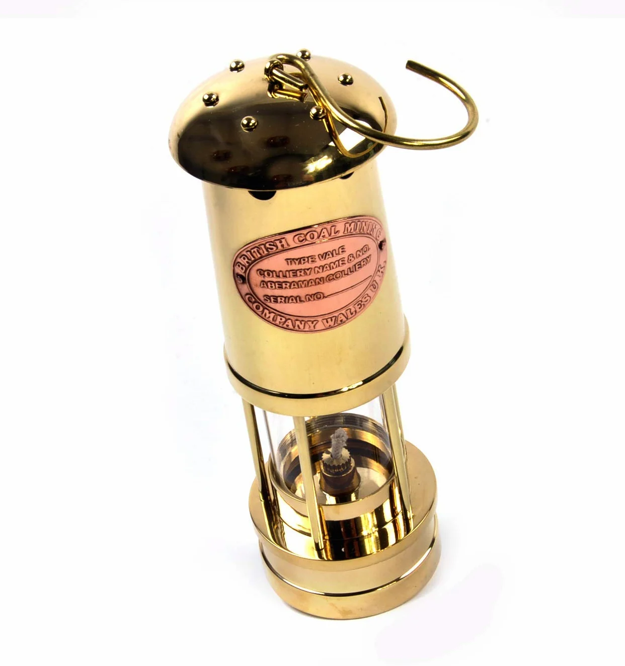 Lámpara Miners de Nauticalia, 24 cm, Dorado, Latón, Sin Acabado