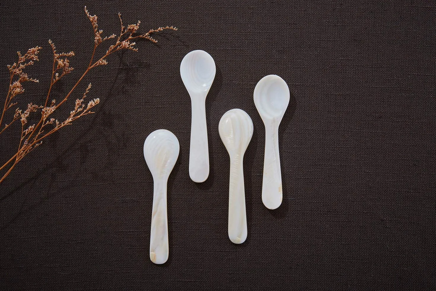 DUEBEL 6 Cucharas para Caviar (Blanco, 9cm x 2.4cm)