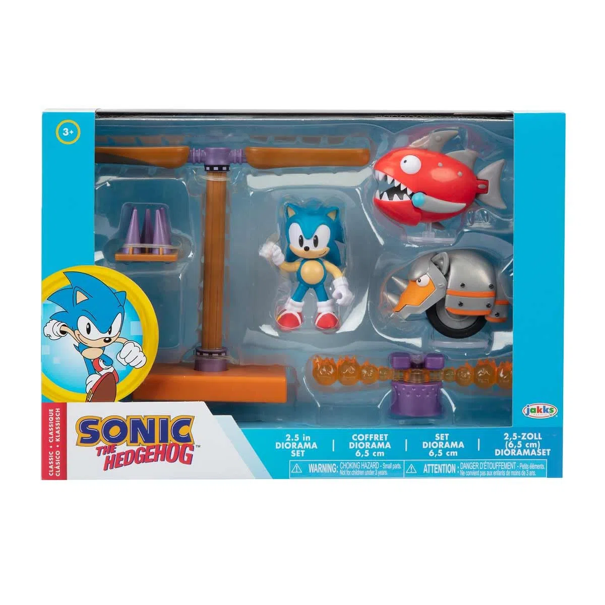 Sonic The Hedgehog Figuras de acción de 2.5 Pulgadas Diorama Set – Zona de batería voladora