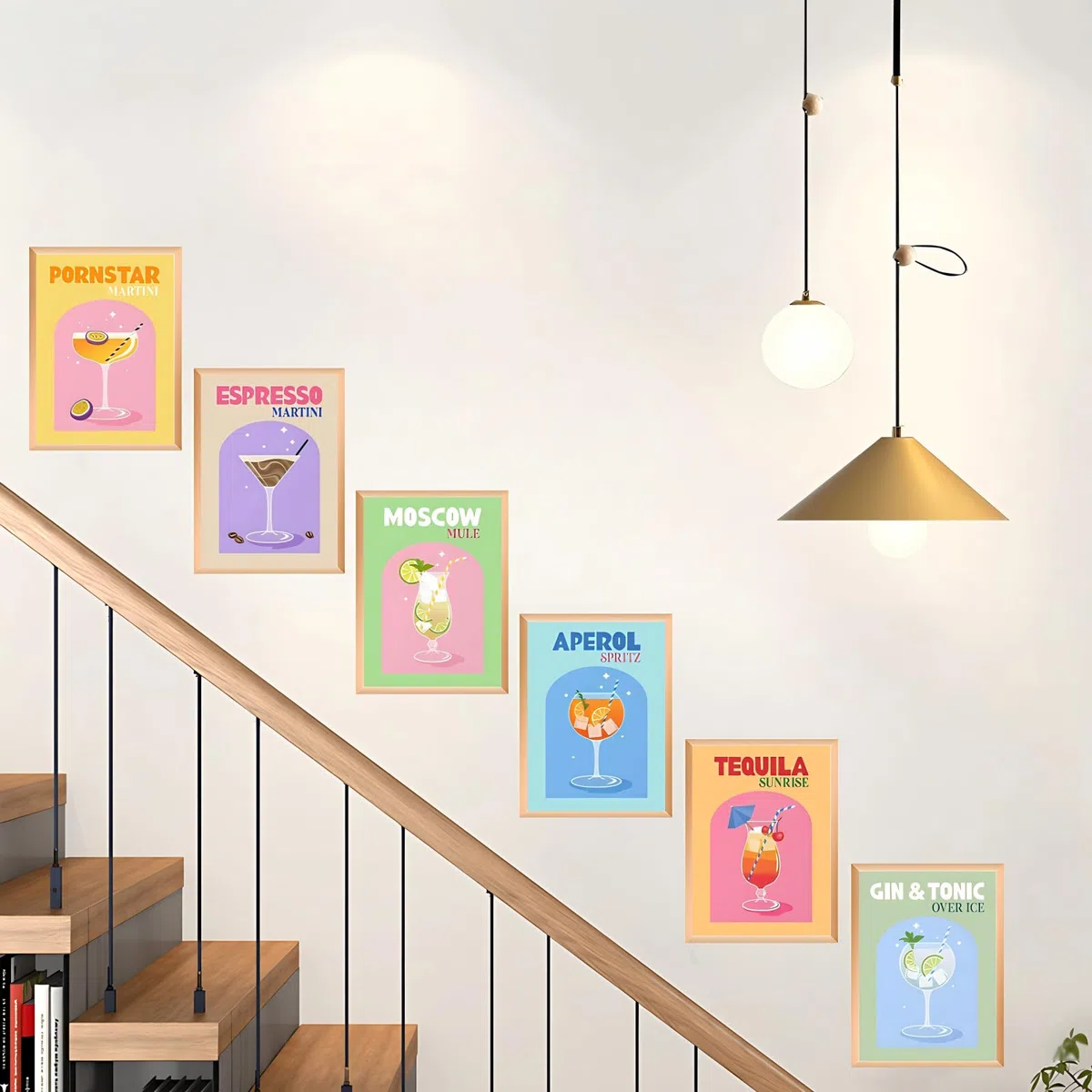 Bellatoi 6 Pcs Diamond Painting Cocktail, 5D Pintura de Diamante para Adultos y Niños, Cuadro Diamantes para Decoración de Dormitorio y Sala de Estar
