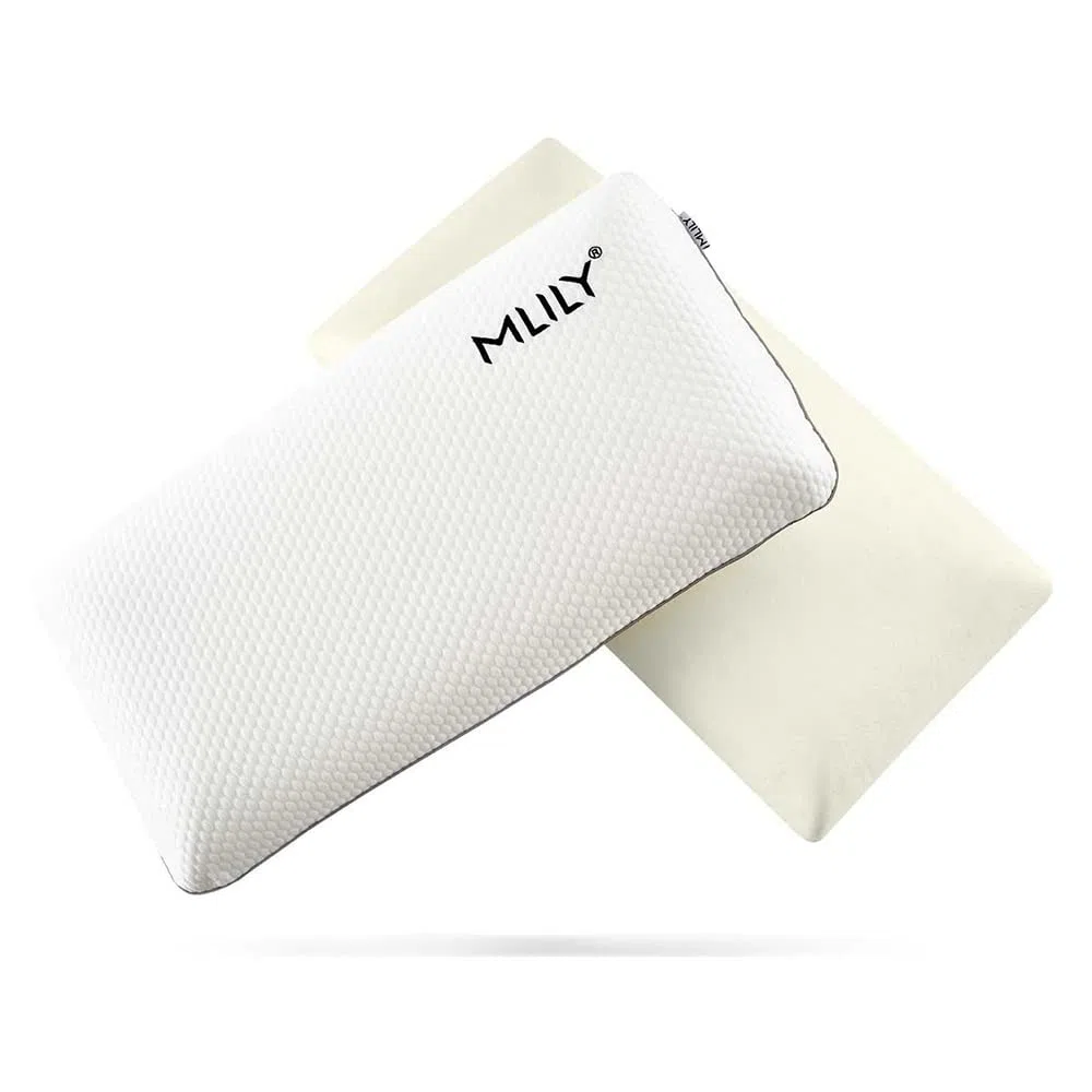 MAXCOLCHON - Almohada Viscoelástica de Firmeza Media para Alivio Cervical y Soporte de Cuello con Tejido Strech Tencel Transpirable 70x35cm Altura 15cm