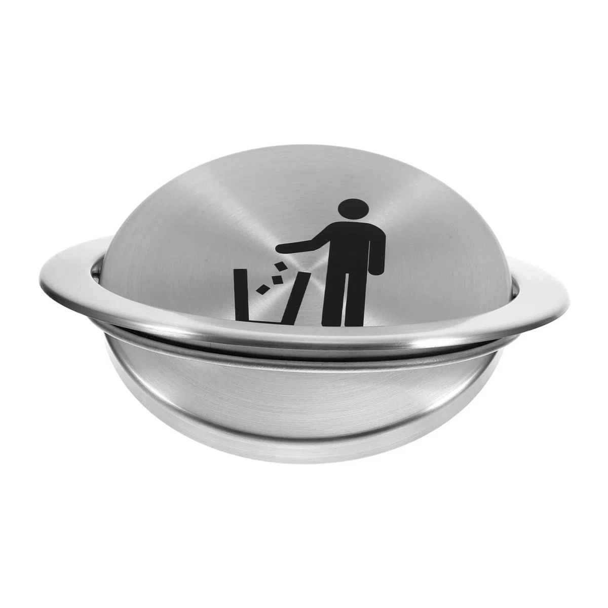 Tapa deslizante de basura, encimeras integradas, tapa de cubo de basura, tapa de equilibrio, tapa de bisagra, acero inoxidable, basura, basura, muelle plateado