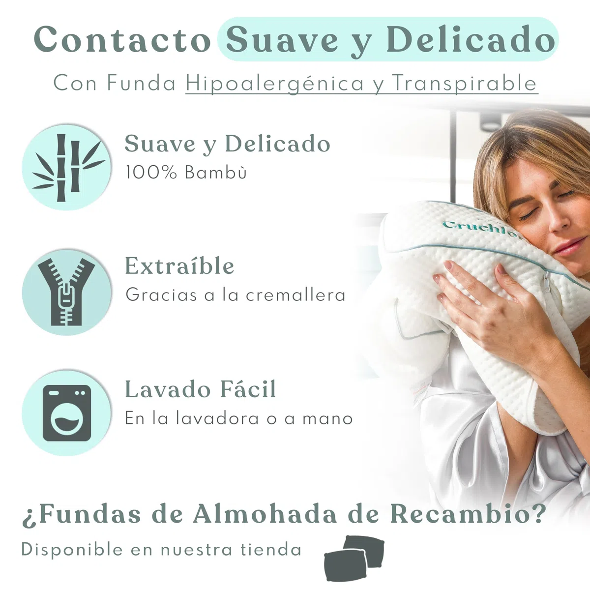 Almohada cervicales y Cuello Ajustable - Almohada Cervical para Personas Que Duermen de Lado o Boca Arriba - Almohada antironquidos - Almohadas cervicales para Dormir - Almohada ergonómica