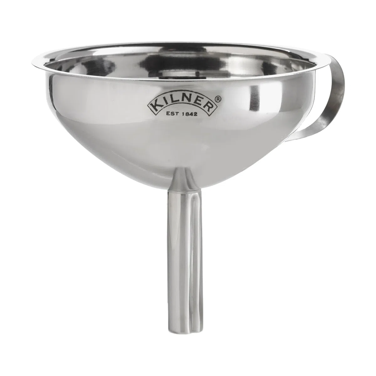 Rayware Kilner - Embudo con colador (acero inoxidable), color plateado