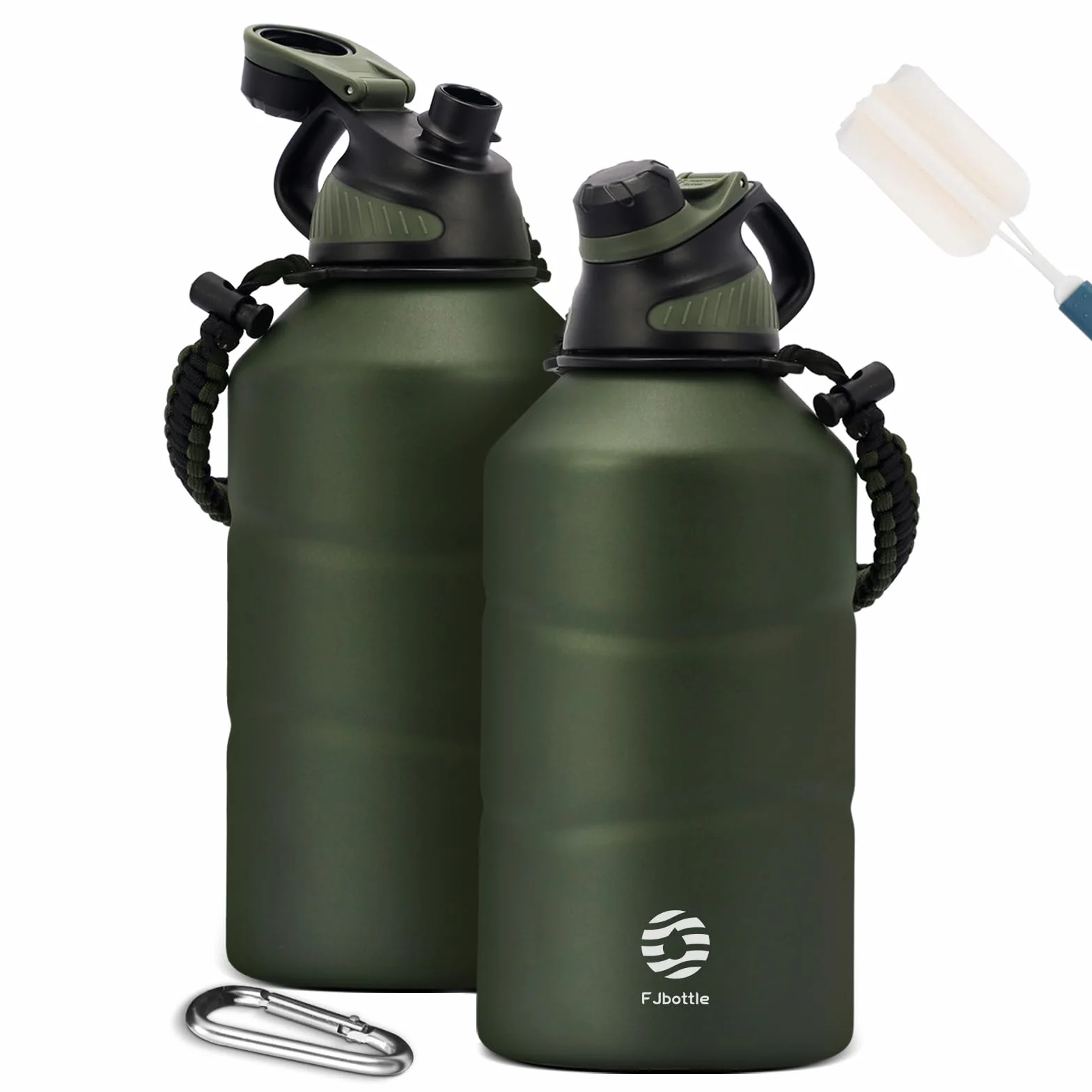 Fjbottle Botella Termica 1900ML con tapa magnética, sin BPA/sin Fugas botella agua acero inoxidable Gimnasio termo para deporte/bebida carbonatada