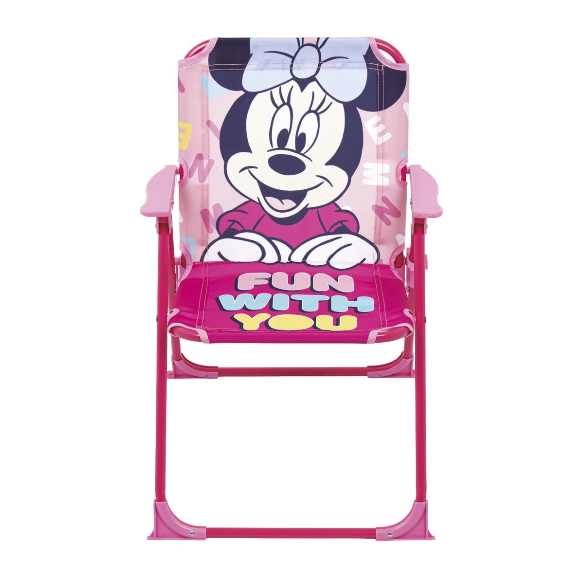 ARDITEX Silla Plegable Infantil Minnie Mouse, Silla Exterior 38 x 32 x 53cm Rosa