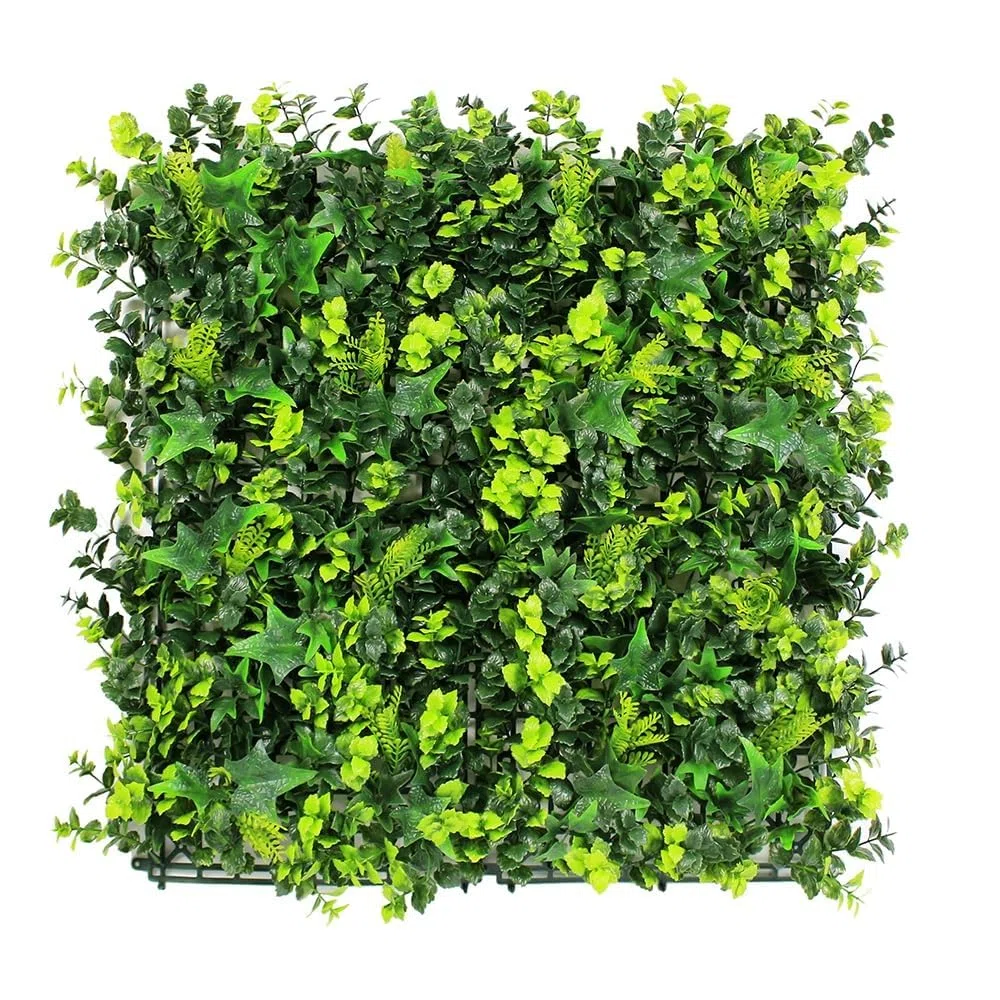 Jardín Vertical Artificial Parana para Exterior e Interior | Pack de 8 Paneles 50x50 cm (2m²) | Plantas Decorativas para Pared Hogar | Protección UV | Diseño Moderno | Muro de Hiedra