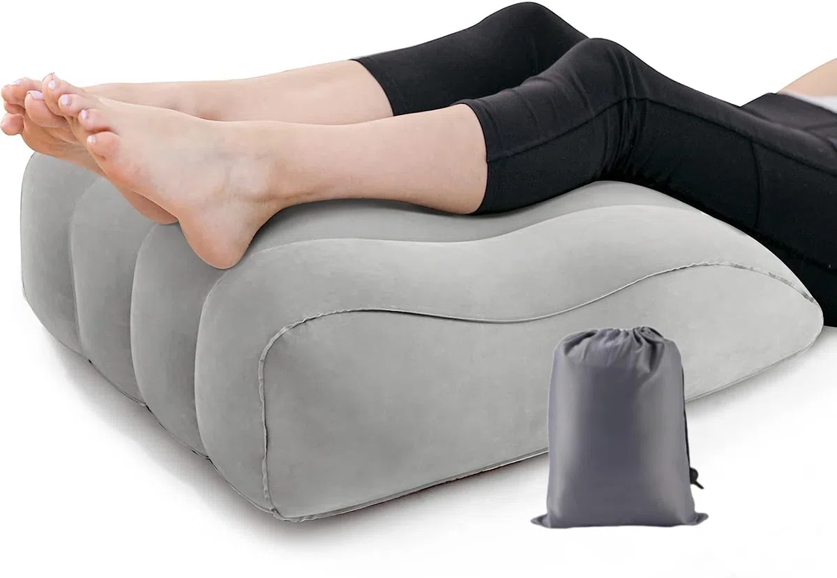 Almohada para Piernas, Almohada de cuña Inflable, Almohada de Venas para Elevar Las Piernas, Almohada de Soporte de Cuña para Piernas, Mejorar La Comodidad y Mejorar el Sueño