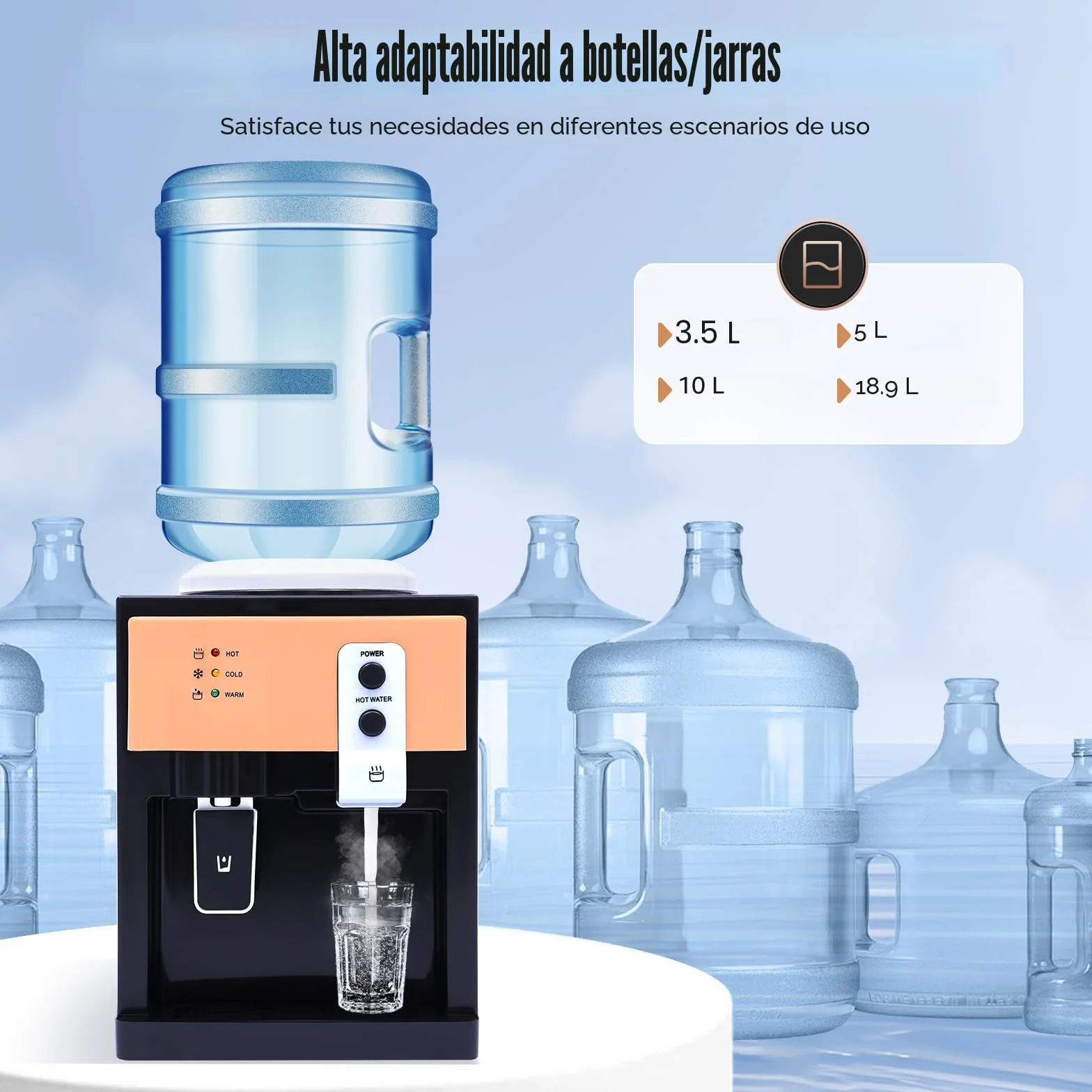 Dispensador de Agua con función de refrigeración y calefacción, dispensador de Agua Caliente dispensador de Agua fría para el hogar, Oficina, Restaurante, dispensador eléctrico de Agua Potable con