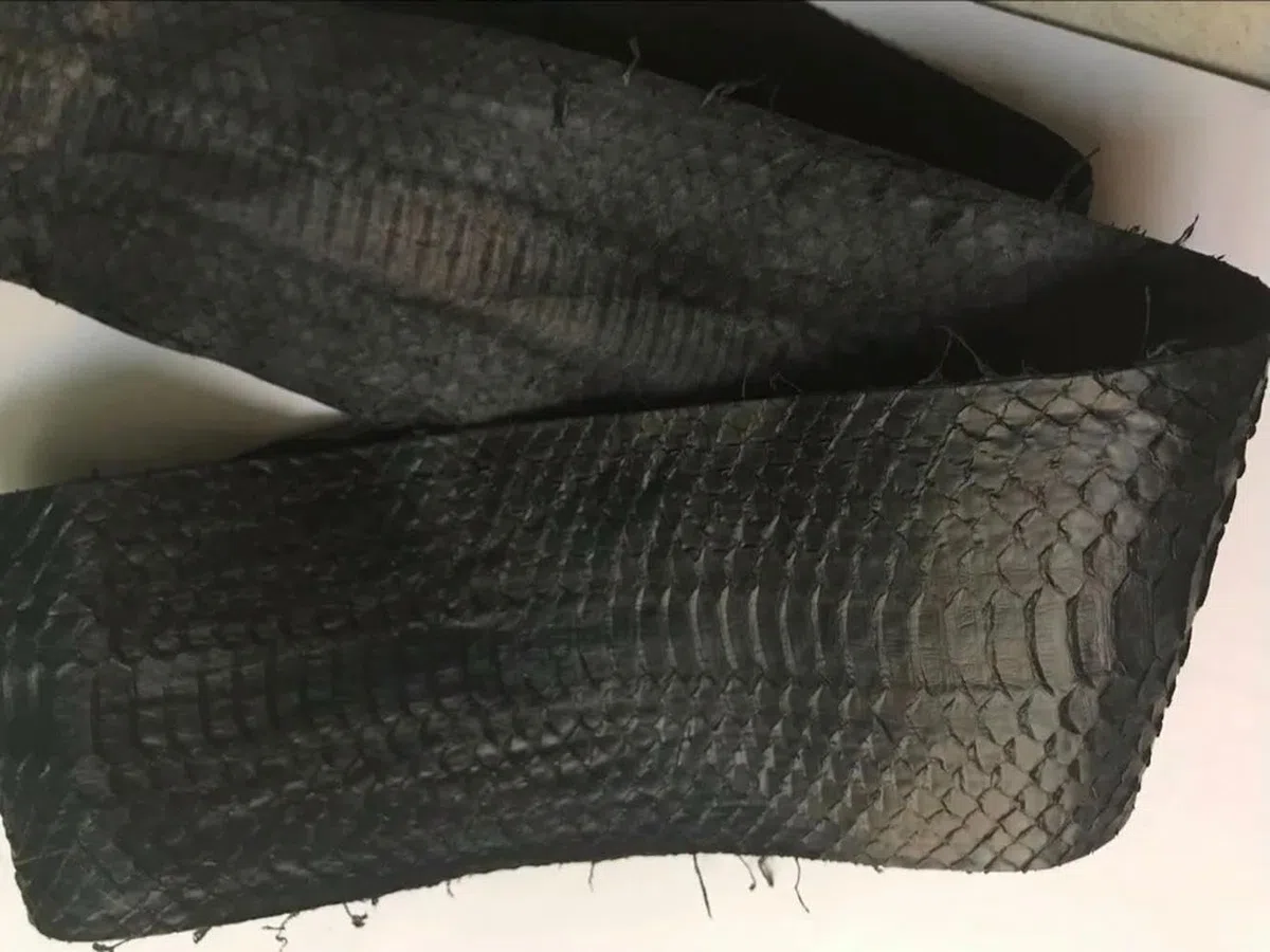 Piel de serpiente auténtica para manualidades de cuero