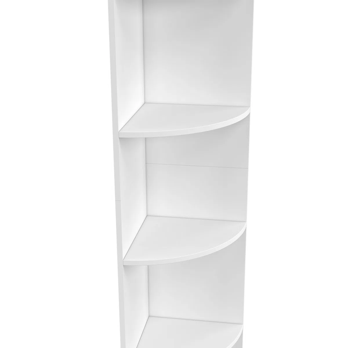 IDMarket – Estantería de pared esquinera MODULA 5 niveles, color blanco para colocar o fijar