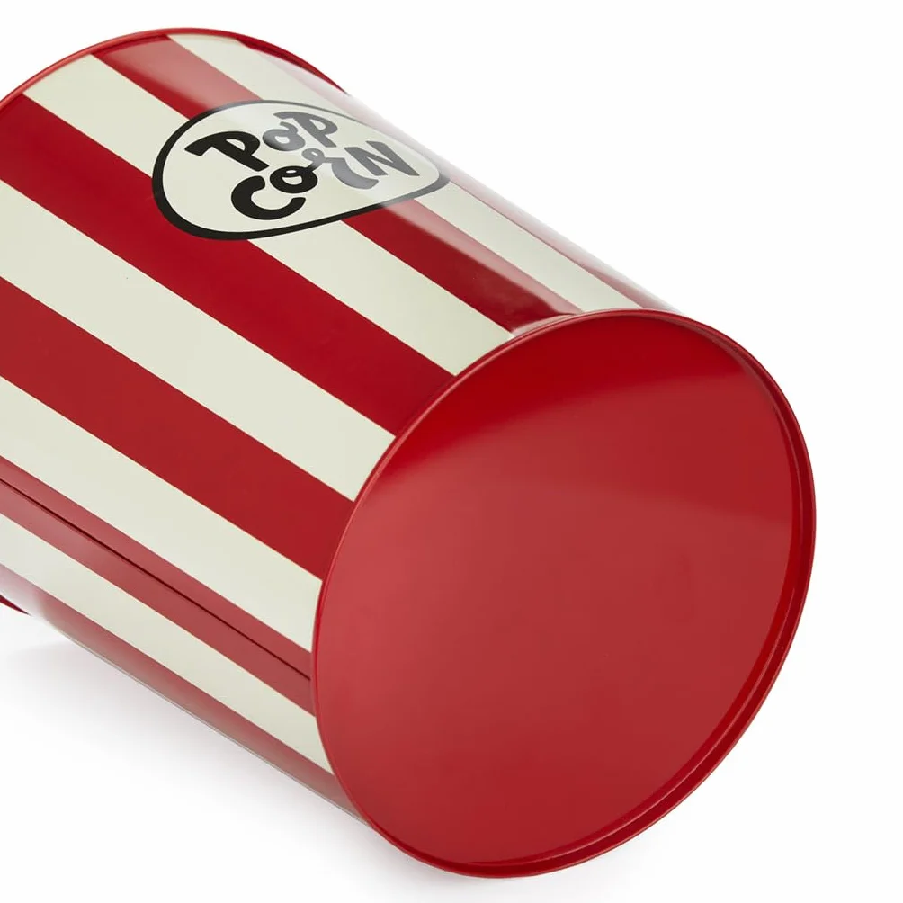 Balvi Papelera Popcorn Color Rojo y Beige Los Papeles simulan Palomitas Metal