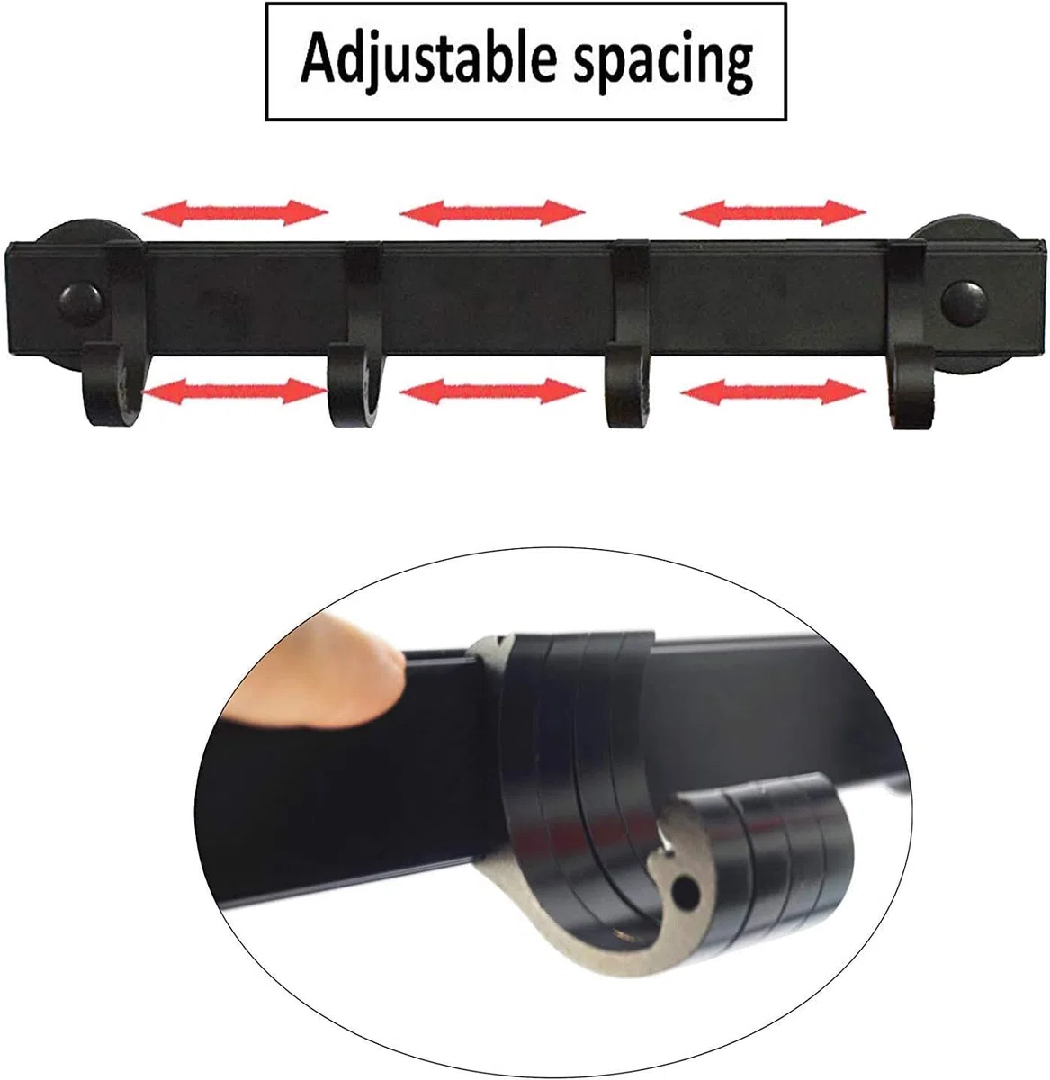 AUXPhome Estante magnético para herramientas de barbacoa, organizador universal para nevera, soporte para cubiertos, toallero, 4 ganchos ajustables para colgar utensilios de cocina, pinzas, guantes de