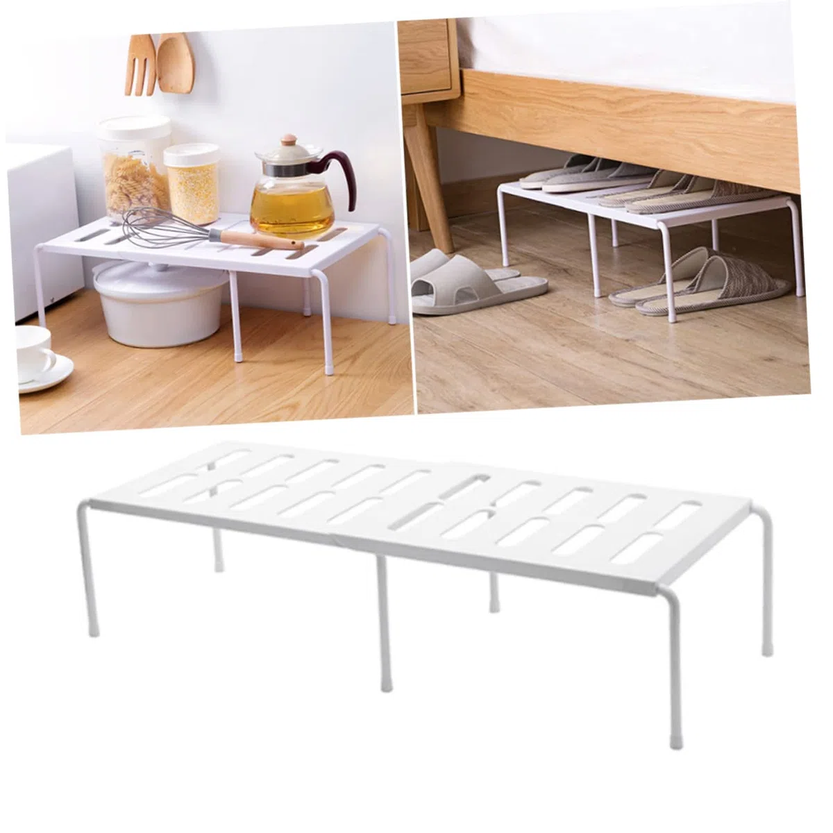 Estante Organizador De Zapatos De Plástico Resistente Multifuncional y Apilable para Armarios Entrada y Cocina Ahorro De Espacio Estantes y Almacenamiento Doméstico
