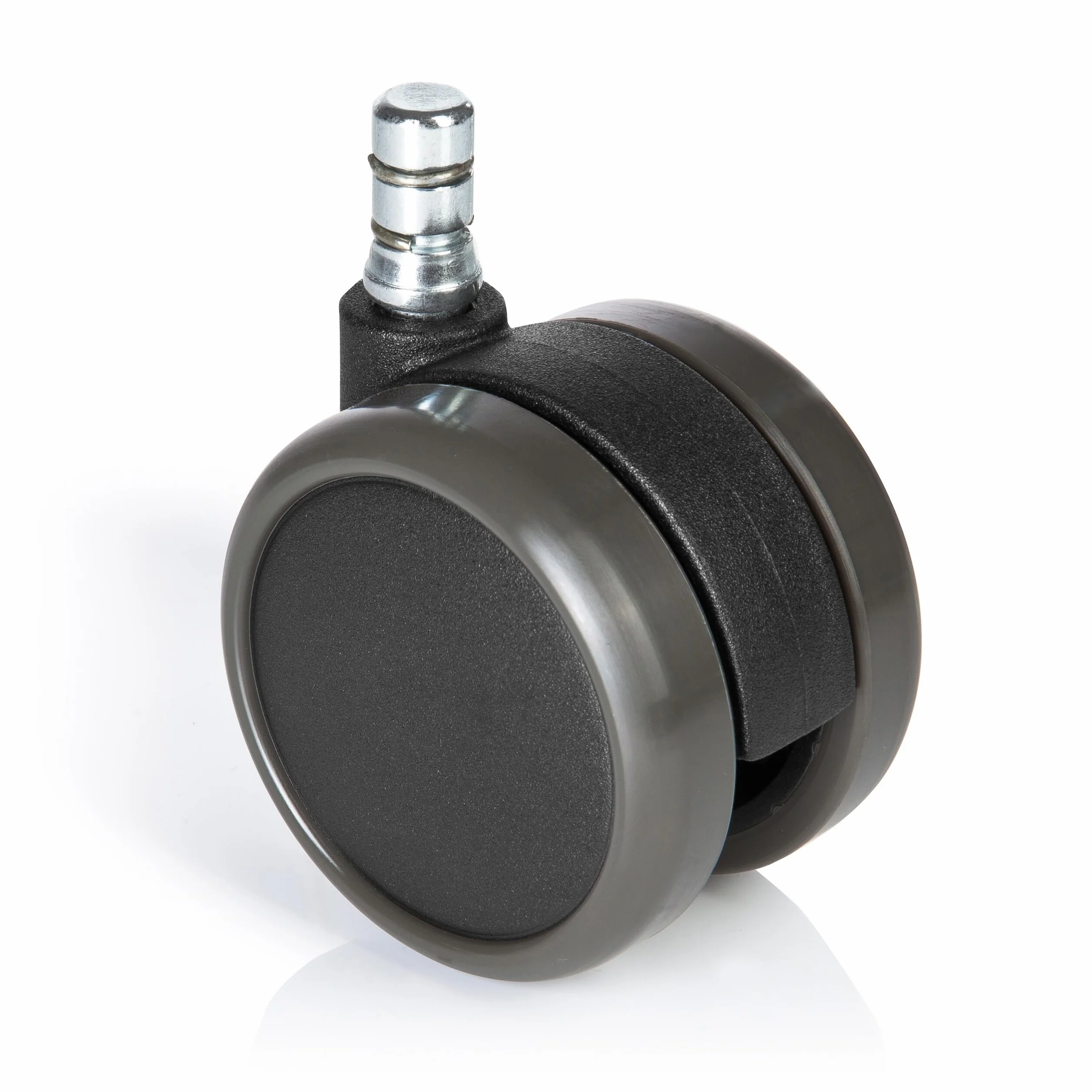 hjh OFFICE 619025 5X Ruedas para sillas ROLO No-Noise 11mm/65mm, Negro, Suelos Duros