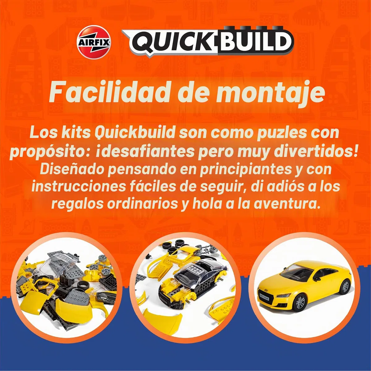 Airfix QUICKBUILD VW Camper Van, Kit de Modelado, Azul