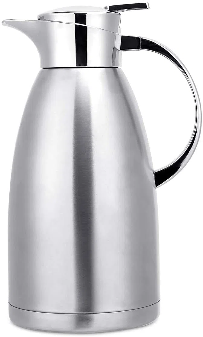 Termo termo, jarra térmica de acero inoxidable de 2,3 L, jarra térmica de acero inoxidable, jarra de agua de doble pared, mantiene el té, la leche y las bebidas calientes o frías