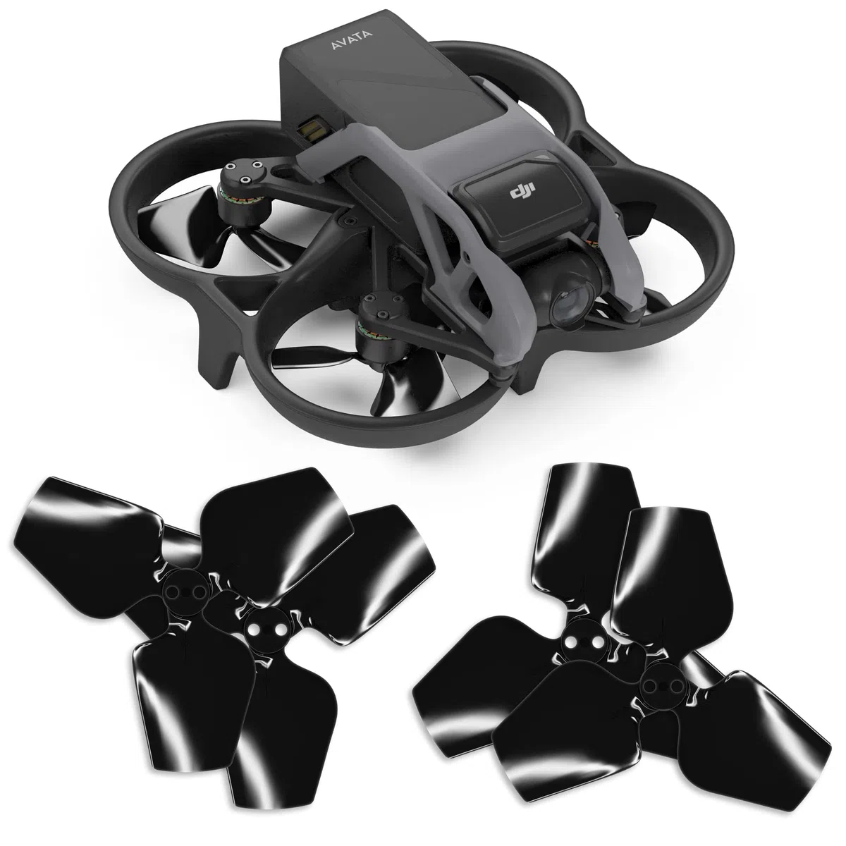 Master Airscrew Hélices Upgrade de 3-Palas para dji Avata - Negro, 4 Piezas