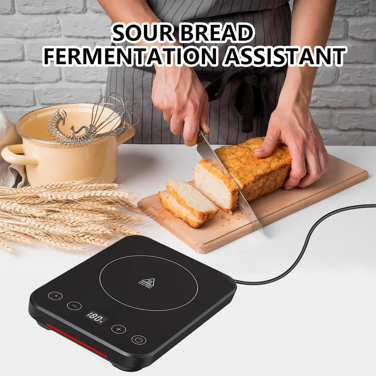 Calentador para Madre, Herramienta de Fermentación para Cocina, Alfombrilla de Fermentación con Temperatura Controlada y Temporizador para Pan, Queso, Café, Cocina y Casa
