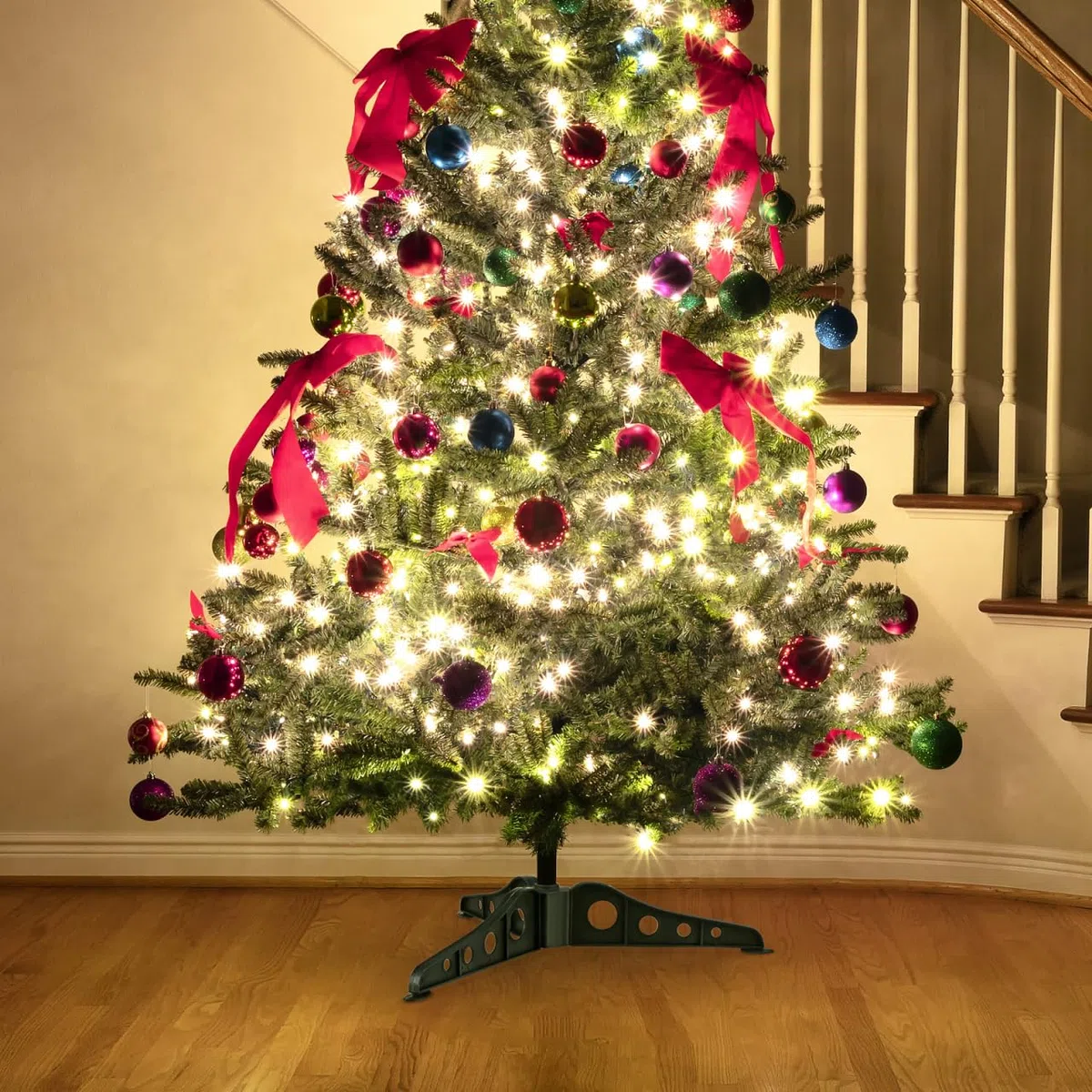Veemoon Soporte de base de árbol de Navidad artificial, soporte para árbol de Navidad, reemplazo para decoración de árbol de Navidad