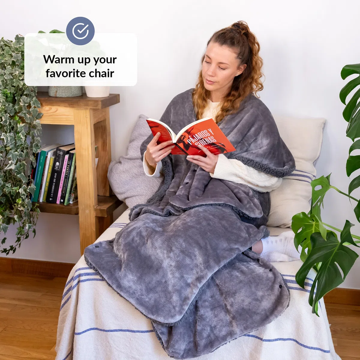 ODOXIA Manta para Silla de Oficina | Manta Acogedora y Cálida para Cualquier Silla de Oficina | Manta Envolvente para el Trabajo o el Hogar | Manta Comodísima para la Silla de Oficina | Lavable