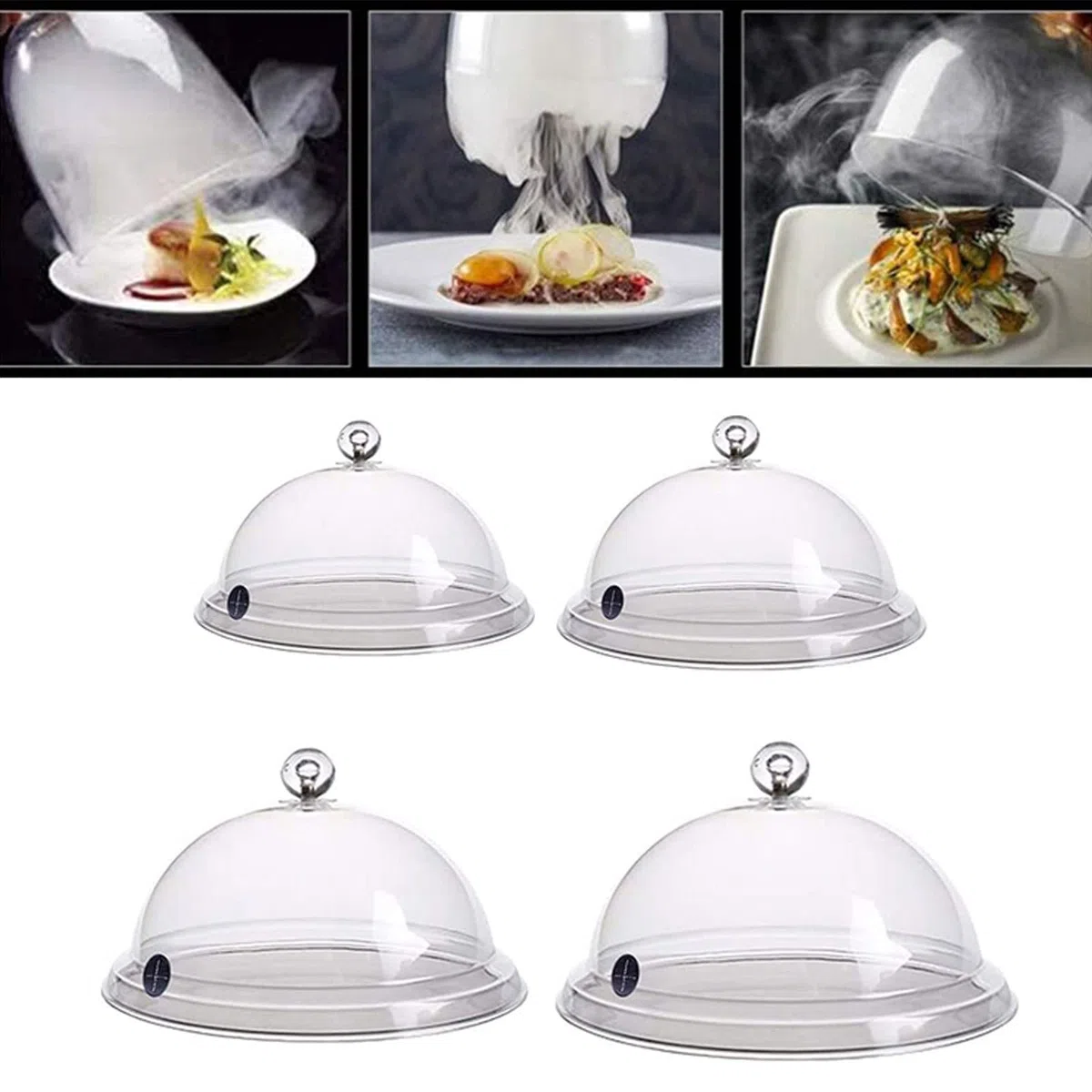 Campana de fumar para ahumar, cubiertas de cúpula para fumar cócteles, postres, alimentos y bebidas, cócteles, infusor de humo, accesorios para ahumar tapas para cócteles