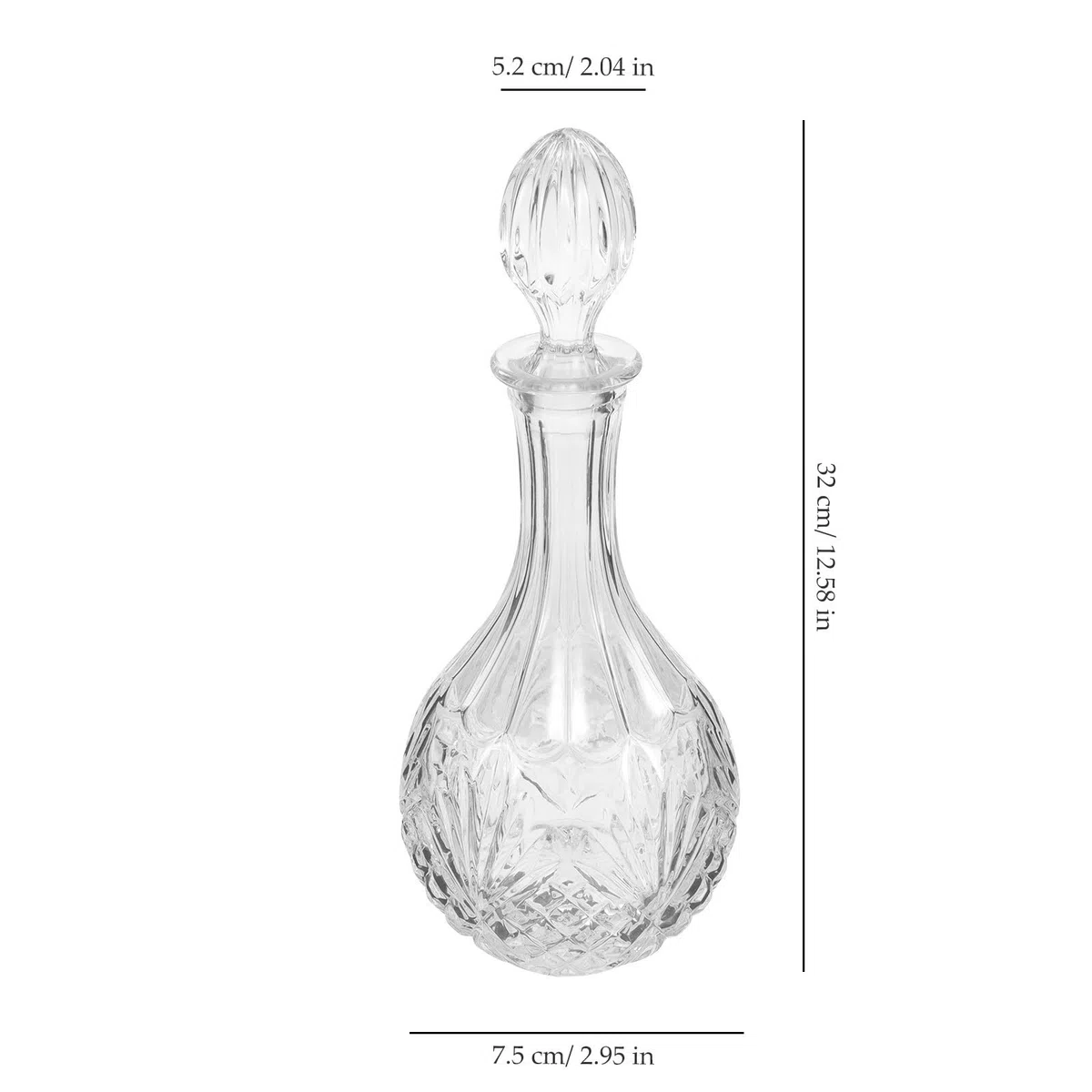 Decantador de Vidrio 850ml sin Plomo para Whisky y Vodka | Capacidad Grande, Uso en Bares y Fiestas, Mejora la Experiencia de Bebida
