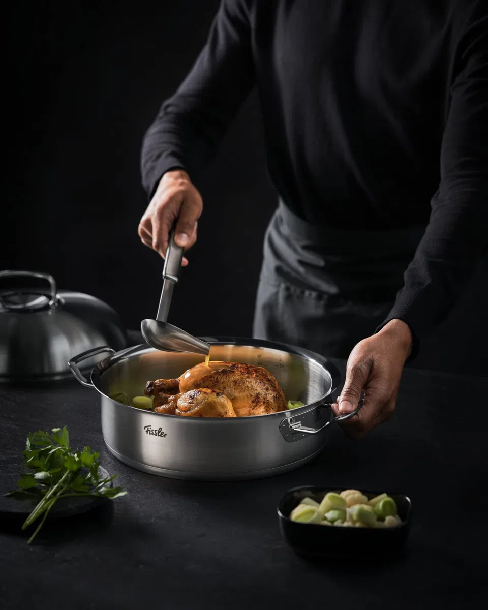 Fissler Original Profi Collection/Cuchara de salsa de acero inoxidable, cucharón pequeño para salsas, utensilio de cocina premium para servir y servir