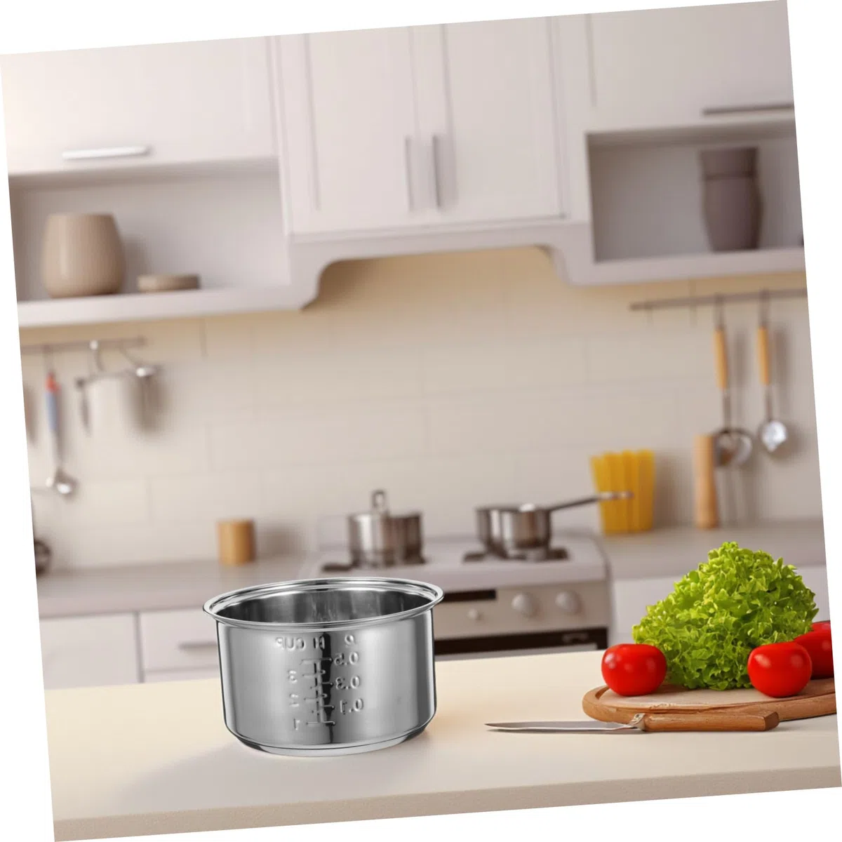 LIFKOME Revestimiento De Olla Arrocera Piezas De Olla De Arroz Olla Interior para Olla Arrocera Reemplazo De Olla Interior Olla Dentro De La Olla Silver Acero Inoxidable