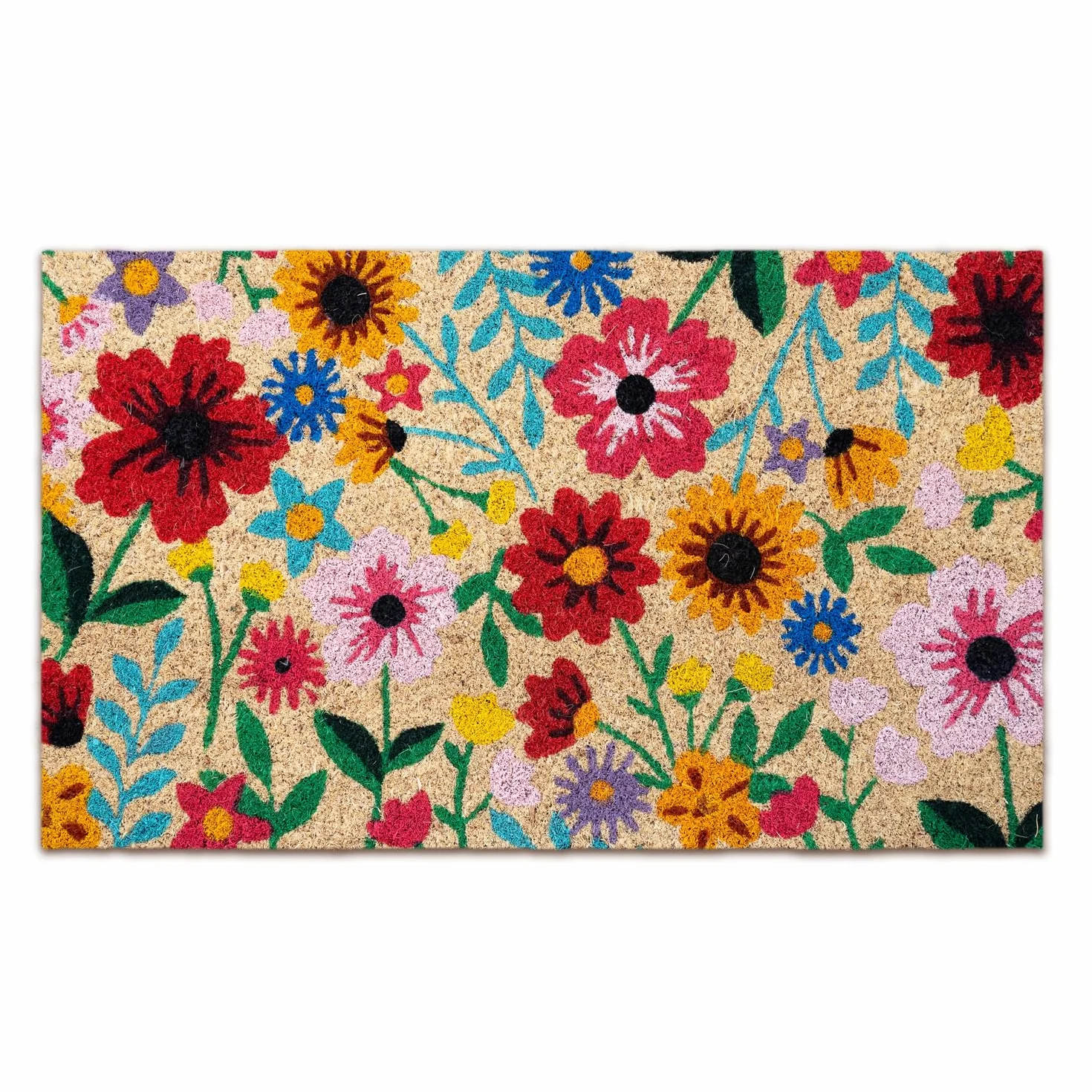 Felpudo Entrada casa Originales - Botánico - 40x70 cm - Alfombra Entrada casa Exterior e Interior - Felpudo Coco - Resistente y Antideslizante