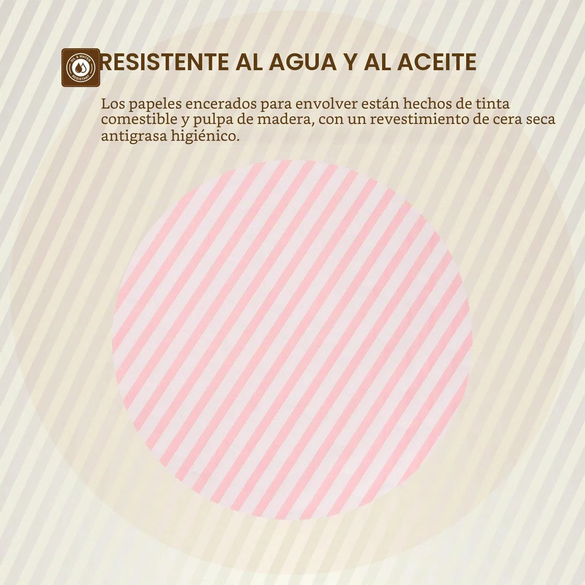 QUARKZMAN 100pcs Papel Antigrasa a Rayas, Papel Cuadrado para Envolver Alimentos Encerado Decoraciones de Fiesta Navidad Pinic para Fritas Hamburguesa Sándwiches, Rosa,30x30cm