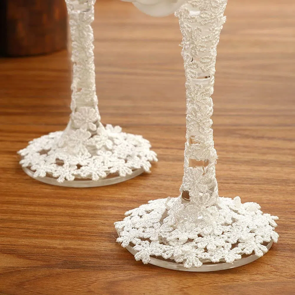 Copas de vino de boda para novia y novio | Copas de champán de boda de encaje para novios,Copas de champán personalizadas grabadas de boda, juego de copas de champán
