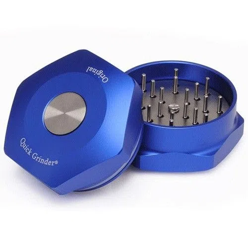 Quick Grinder V3 - Trituración Eficiente, Botones Expulsores, Cierre Seguro, Durabilidad, Diseño Innovador. (Azul)