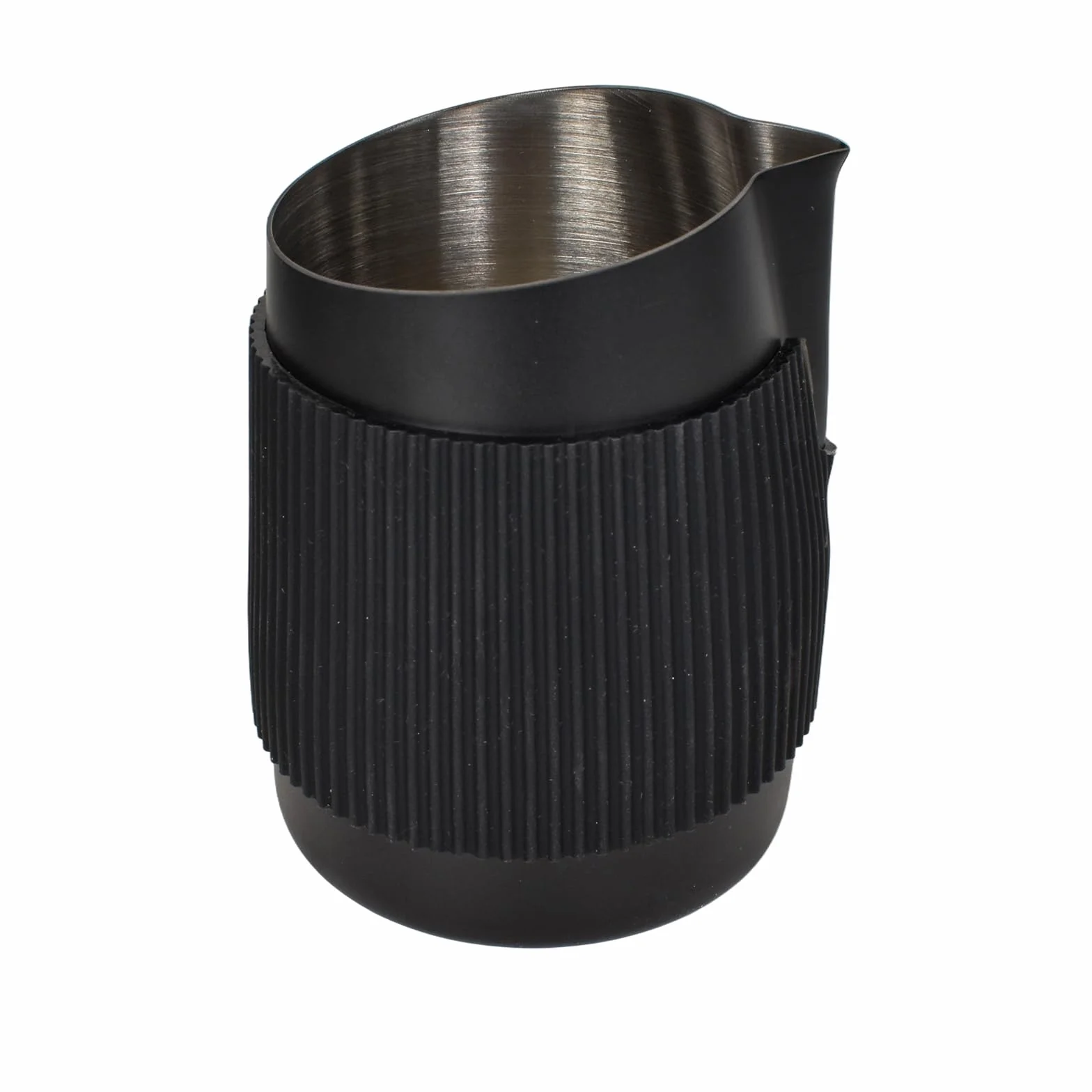 Jarra De Leche De Acero Inoxidable 420ml – Compacta Sin Mango – Barista – Para Capuchino Y Latte Art – Boquilla Afilada