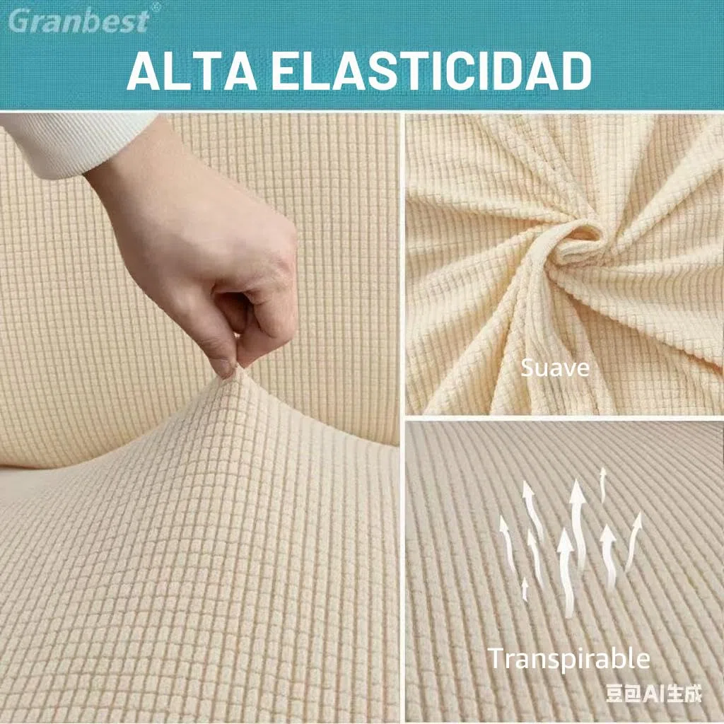 Granbest Fundas para sillas de alta elasticidad, juego universal de fundas de jacquard para sillas de comedor, protectores de silla extraíbles para comedor, cocina, restaurante y hotel (juego de 4