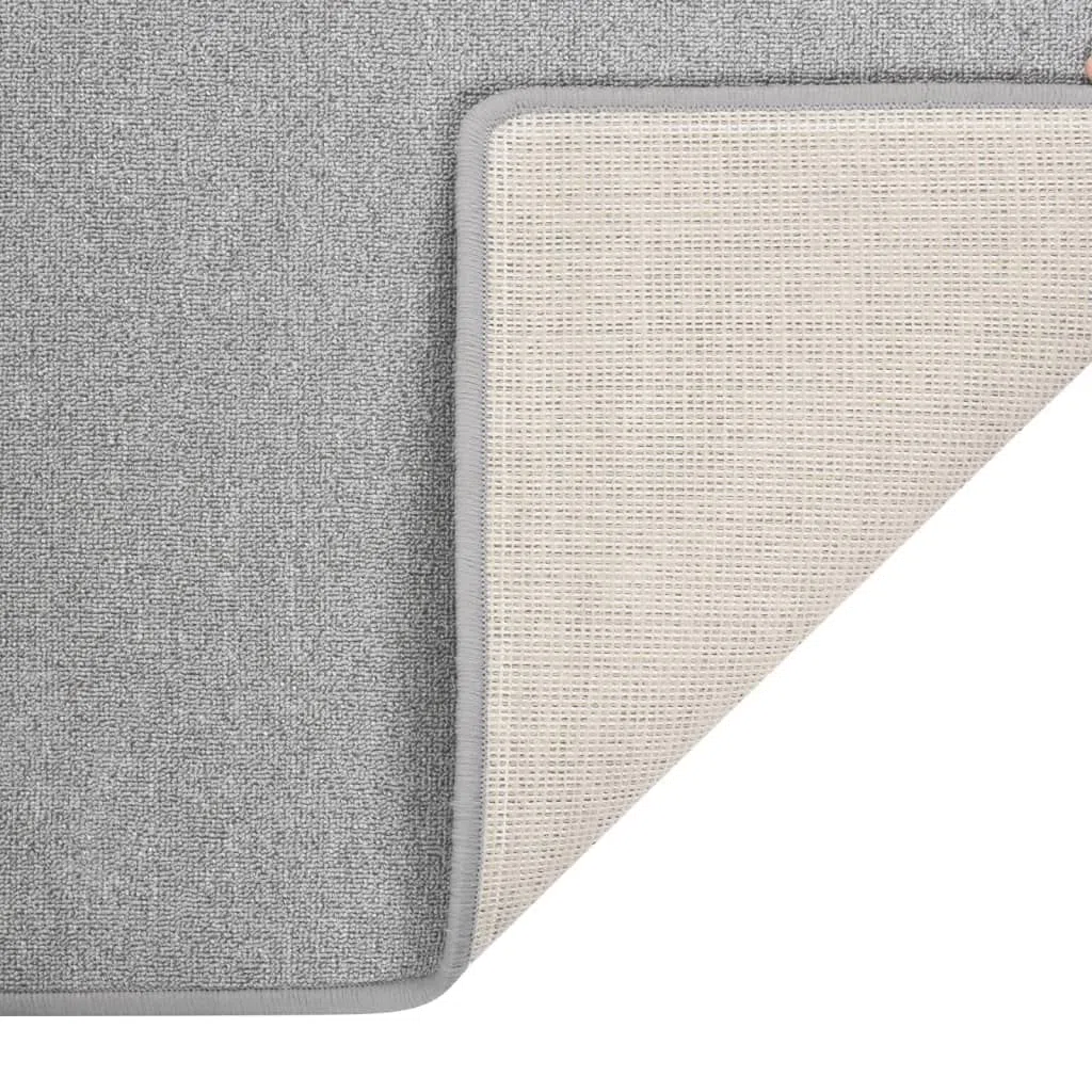 vidaXL Alfombra de Pasillo Entrada Vestíbulo Galería Estera Salón Dormitorio Cocina Oficina Suelo Lavable Antideslizante Gris Claro 50x200 cm
