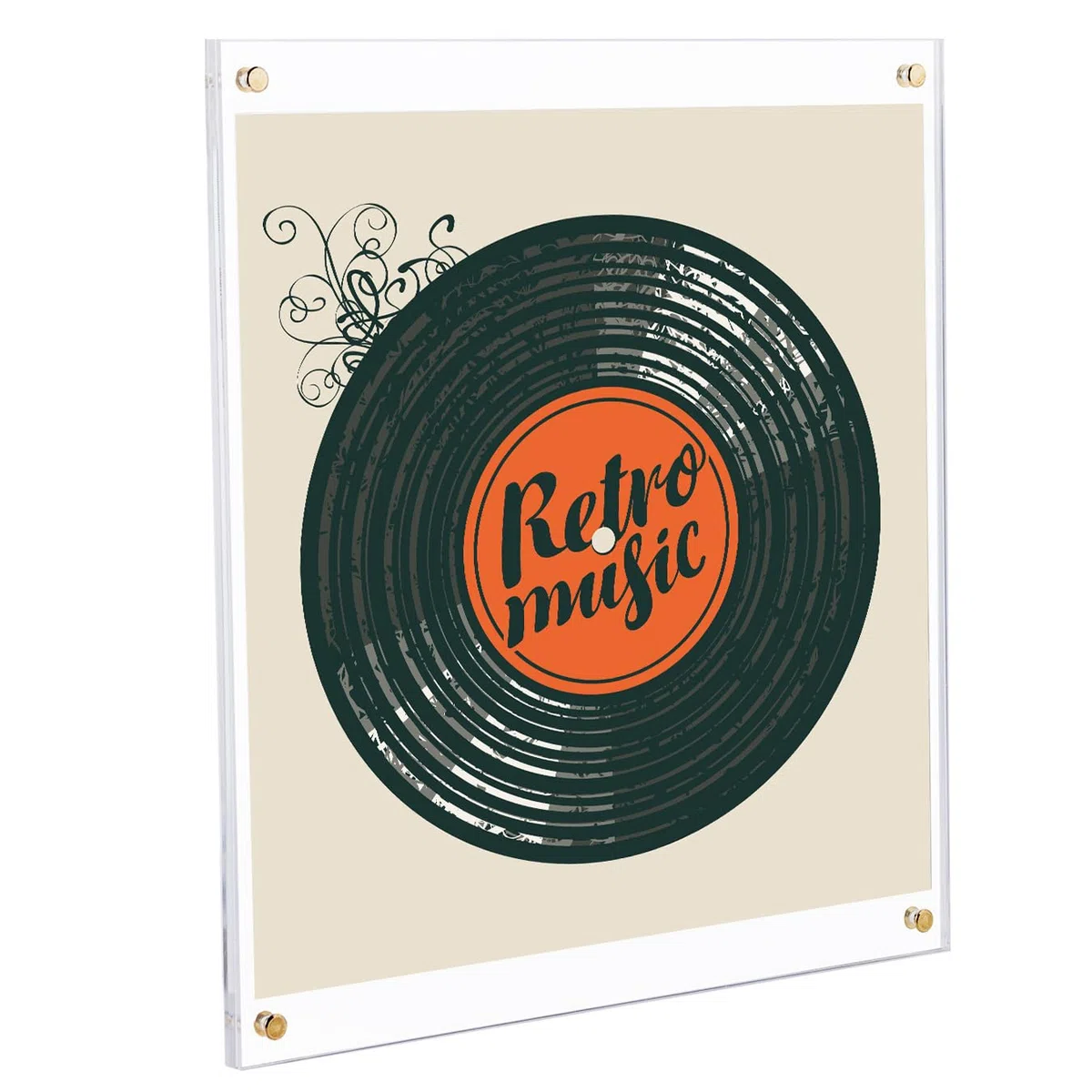 Antilope Marco acrílico para álbum de vinilo, sin taladrar, autoadhesivo, soporte de pared para disco de música individual, paquete de 3 unidades