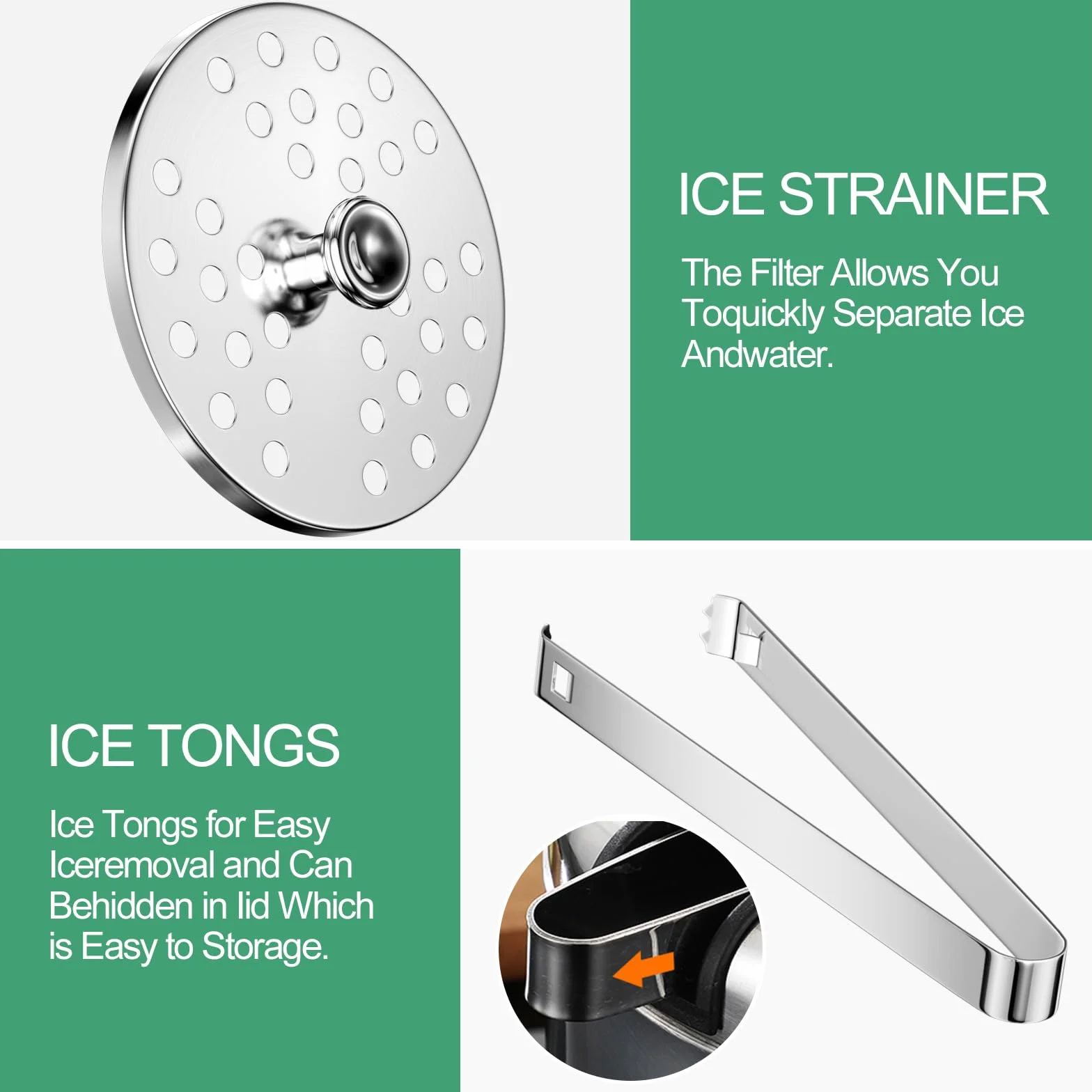 1.3 L Cubiteras Acero Inoxidable, Cubitera Hielo con Tapa, Pinzas y Colador, Cubo de Hielo Aislado, Contenedor de Cubitos de Hielo, Ice Bucket, para Bar, Cumpleaños, Fiestas de Picnics