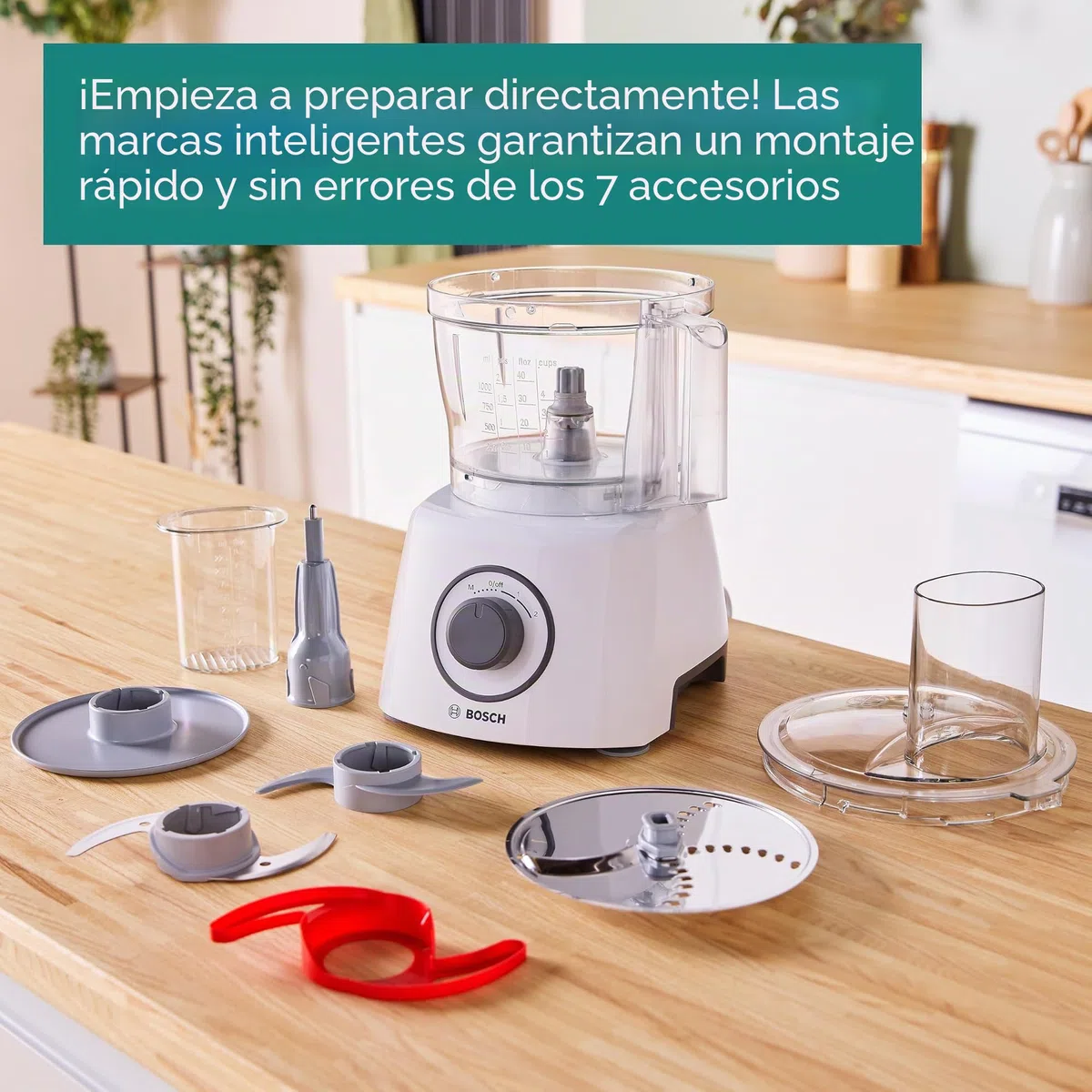 Bosch MultiTalent 3 MCM3100WGB Compact 700W - Procesador de alimentos, color blanco