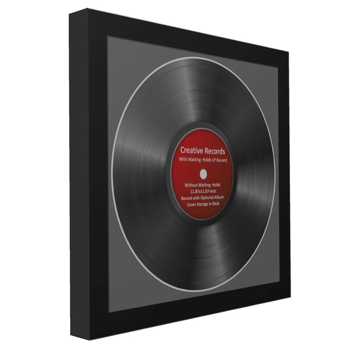 CreativePF LP - Marco para Discos de Vinilo con Cristal y Colgador de Pared